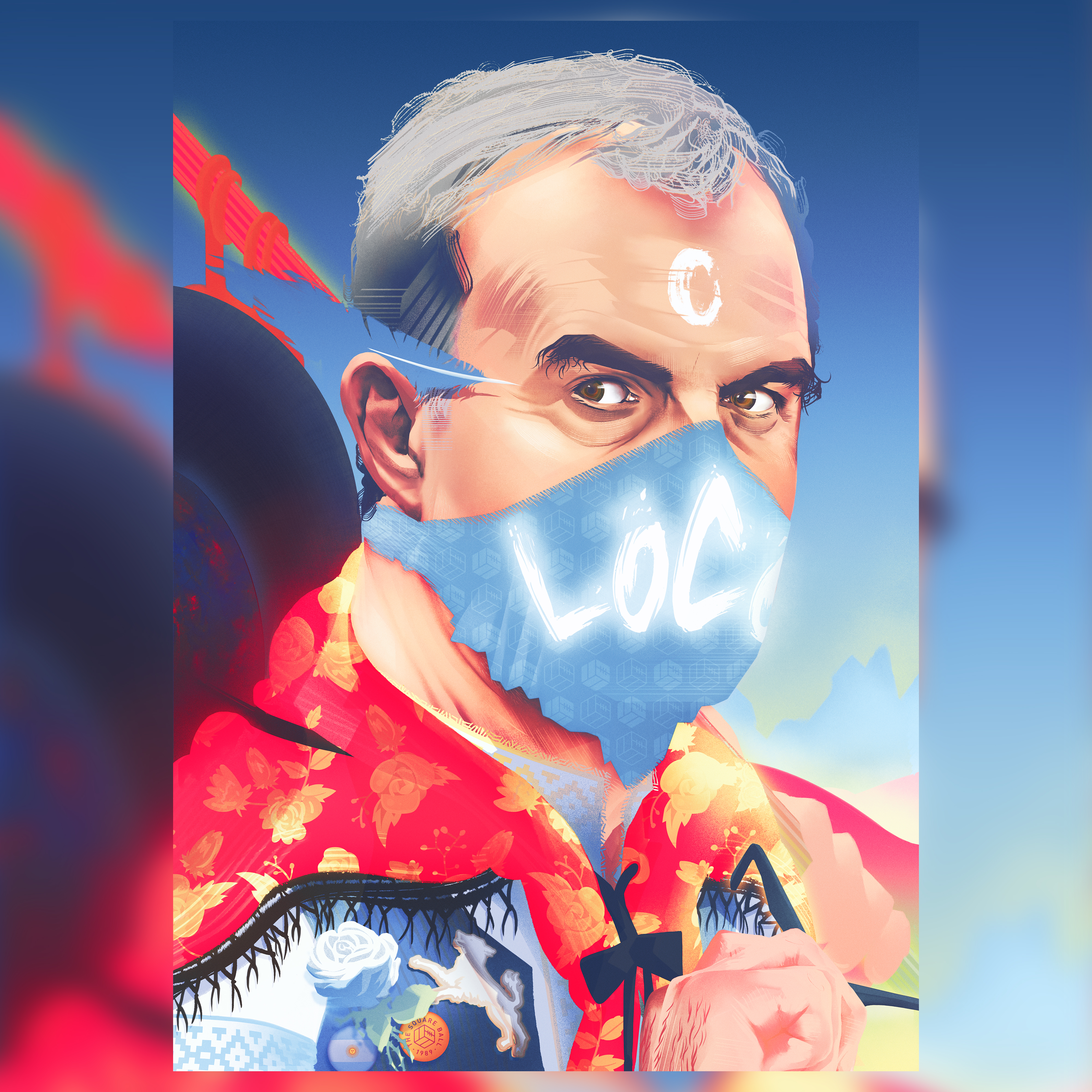 Marcelo Bielsa, Leeds United — illustration by John Tregoning for The Square Ball — view 14