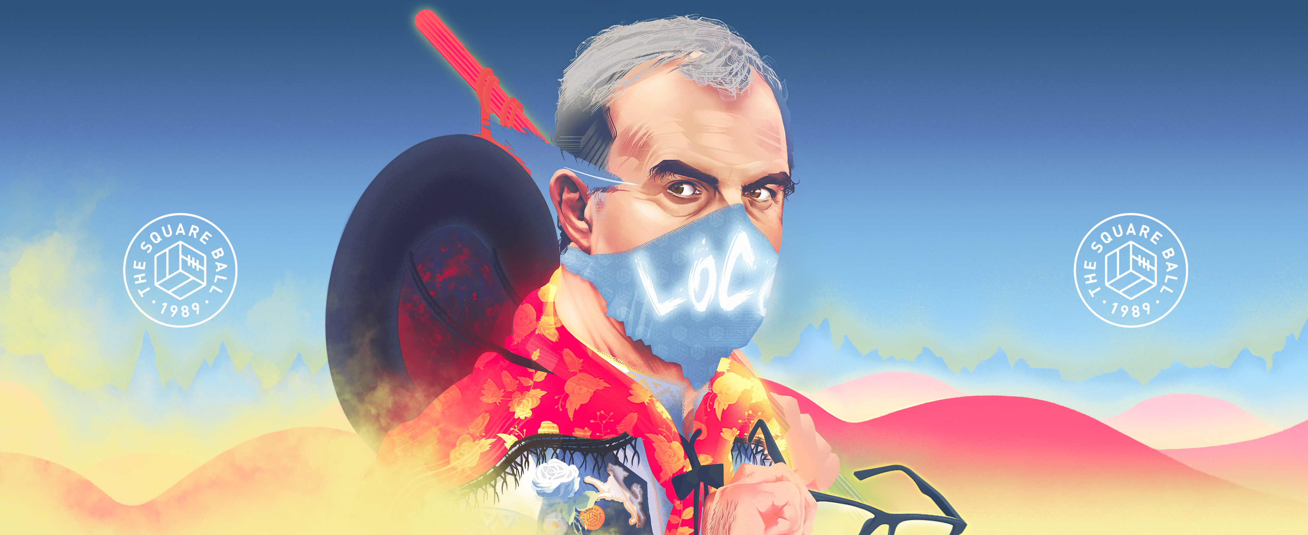 Marcelo Bielsa, Leeds United — illustration by John Tregoning for The Square Ball — view 16