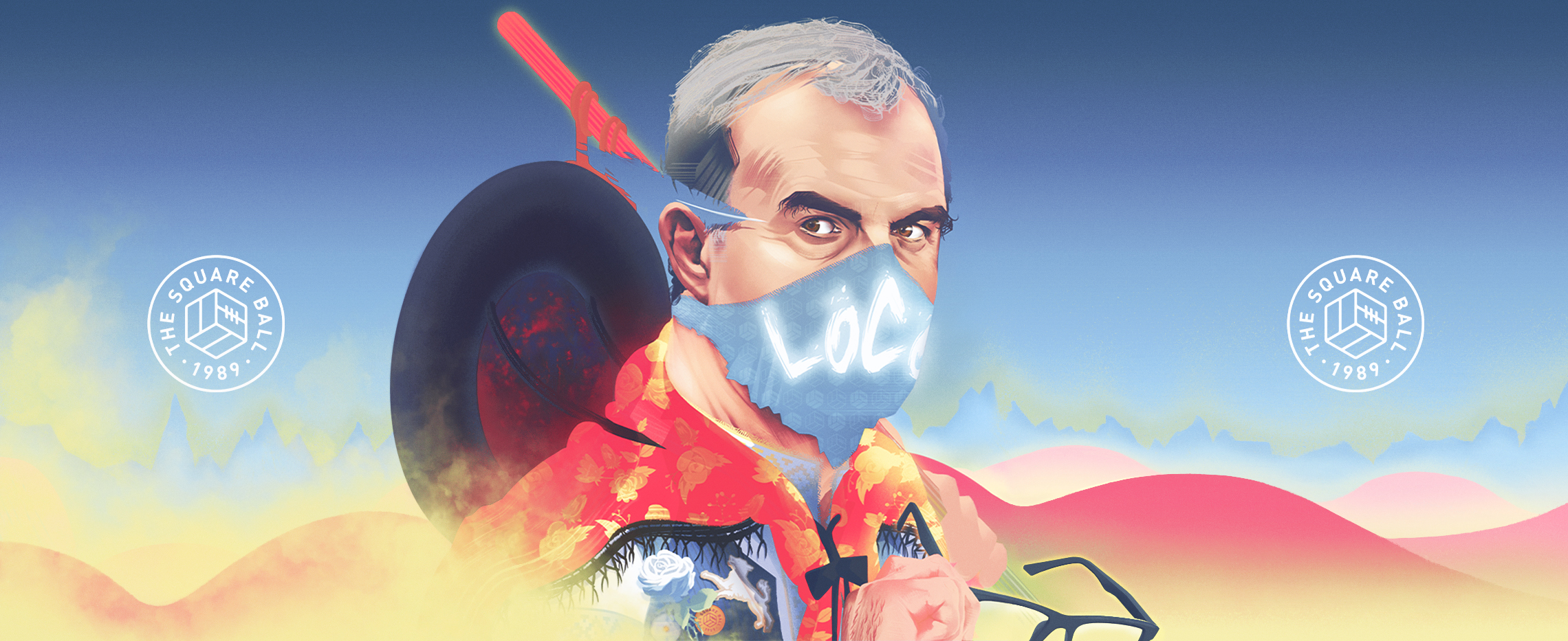 Marcelo Bielsa, Leeds United — illustration by John Tregoning for The Square Ball — view 2