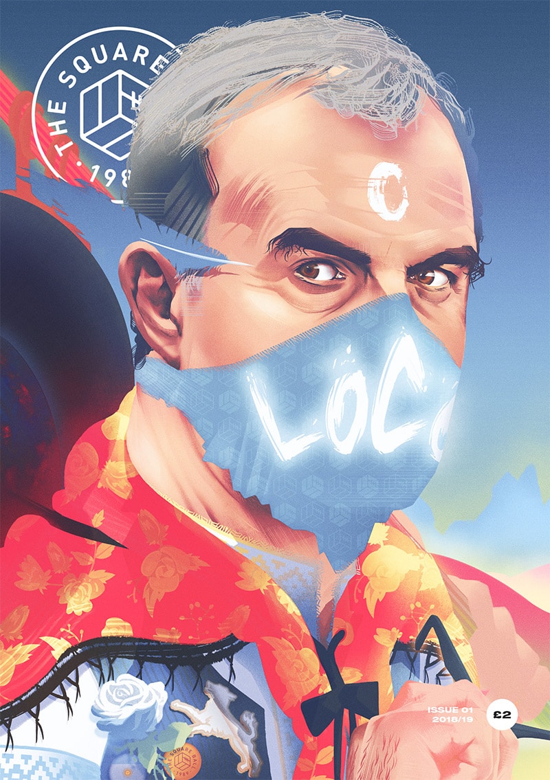 Marcelo Bielsa, Leeds United — illustration by John Tregoning for The Square Ball — view 4