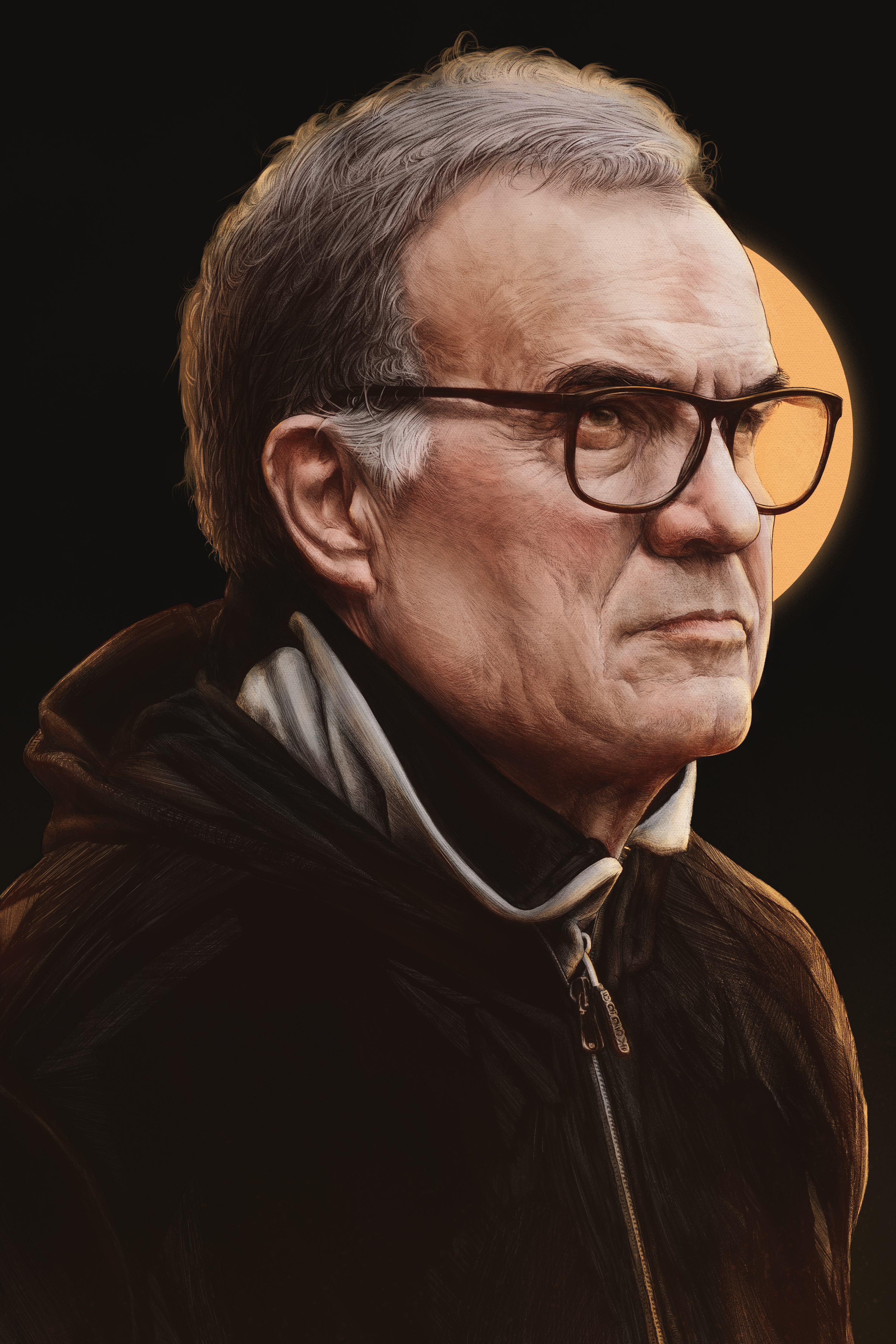 Marcelo Bielsa, Leeds United — illustration by John Tregoning