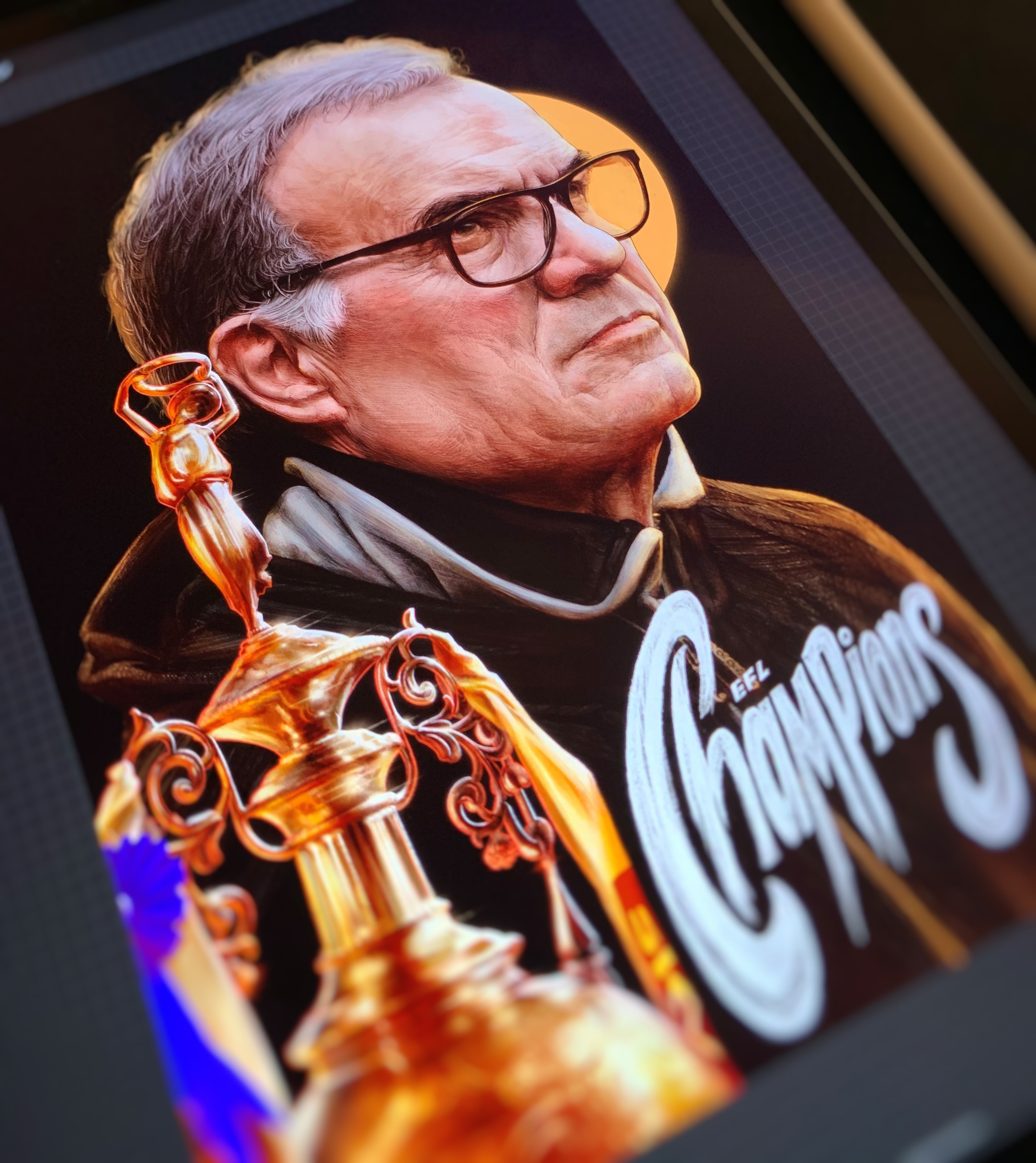 Marcelo Bielsa, Leeds United — illustration by John Tregoning for The Square Ball — view 8