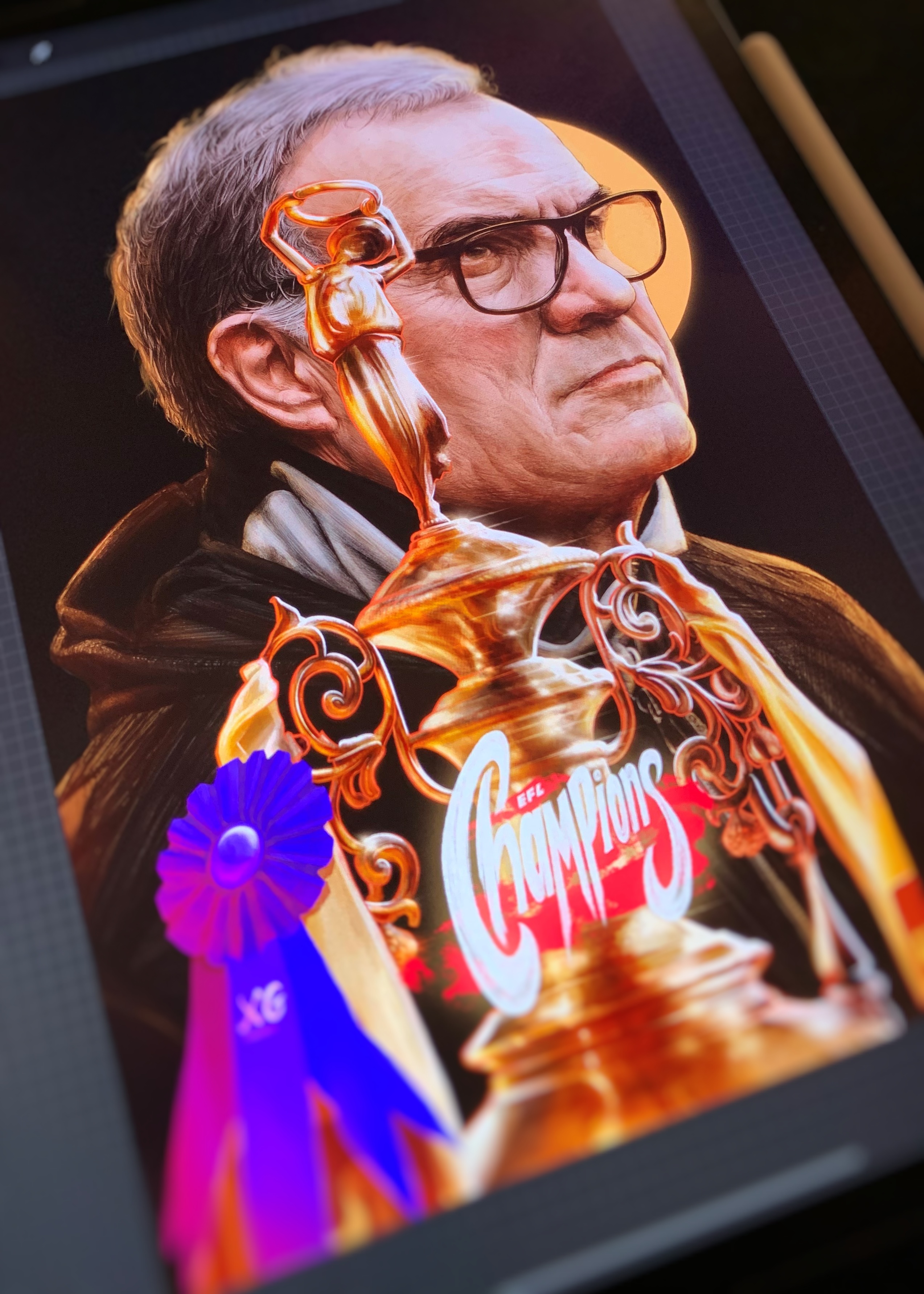 Marcelo Bielsa, Leeds United — illustration by John Tregoning for The Square Ball — view 10