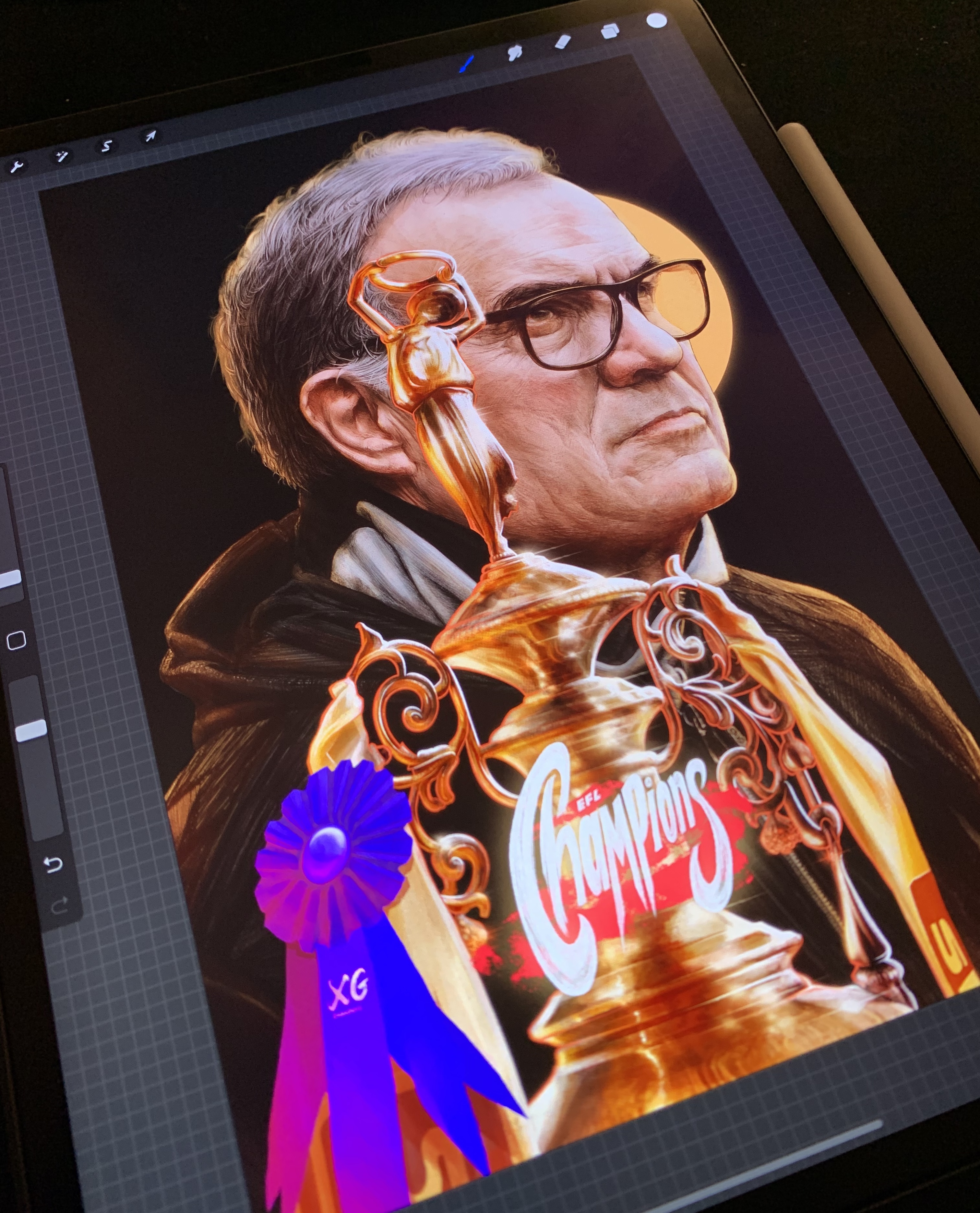 Marcelo Bielsa, Leeds United — illustration by John Tregoning for The Square Ball — view 11