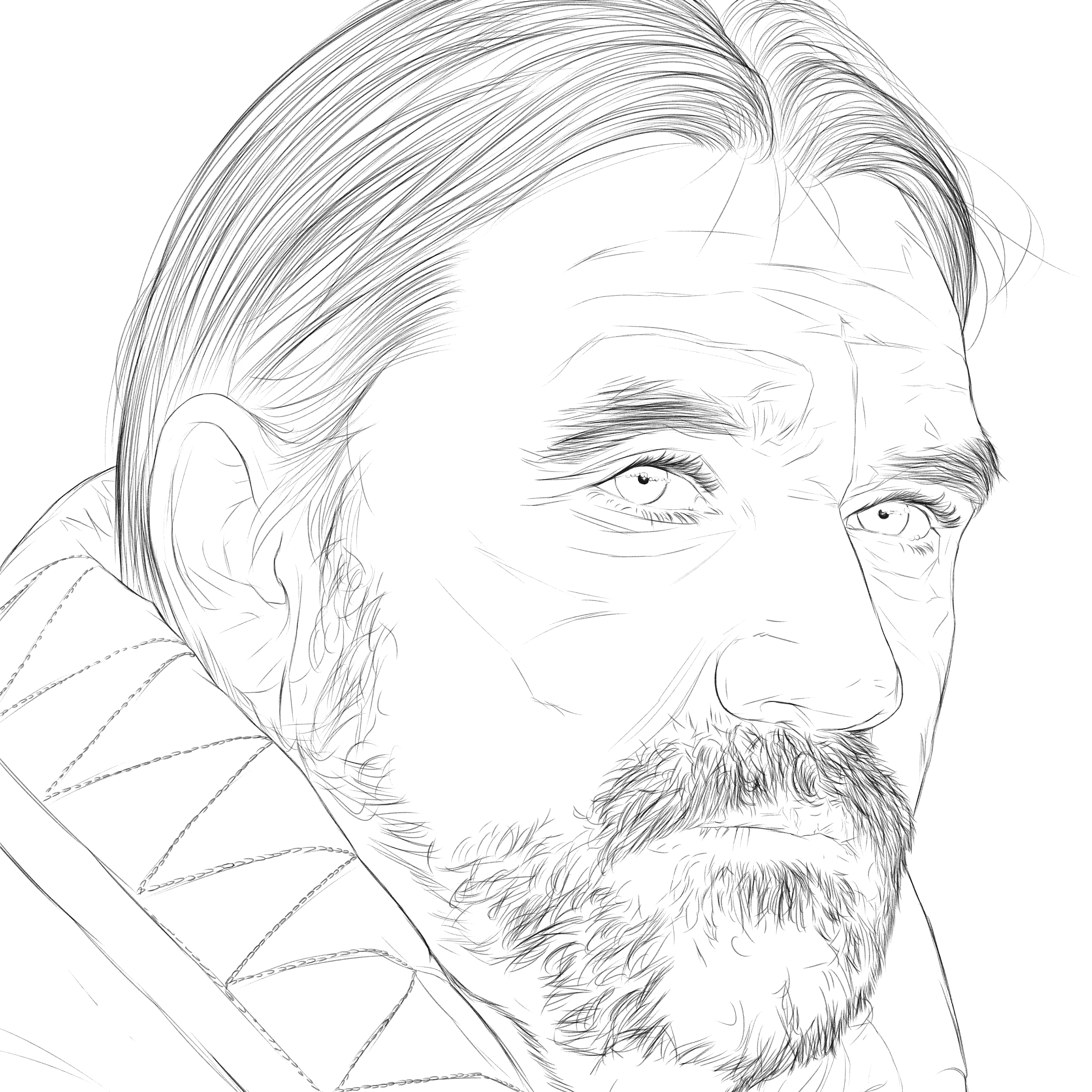Daniel Farke, Leeds United — illustration by John Tregoning for The Square Ball — view 4