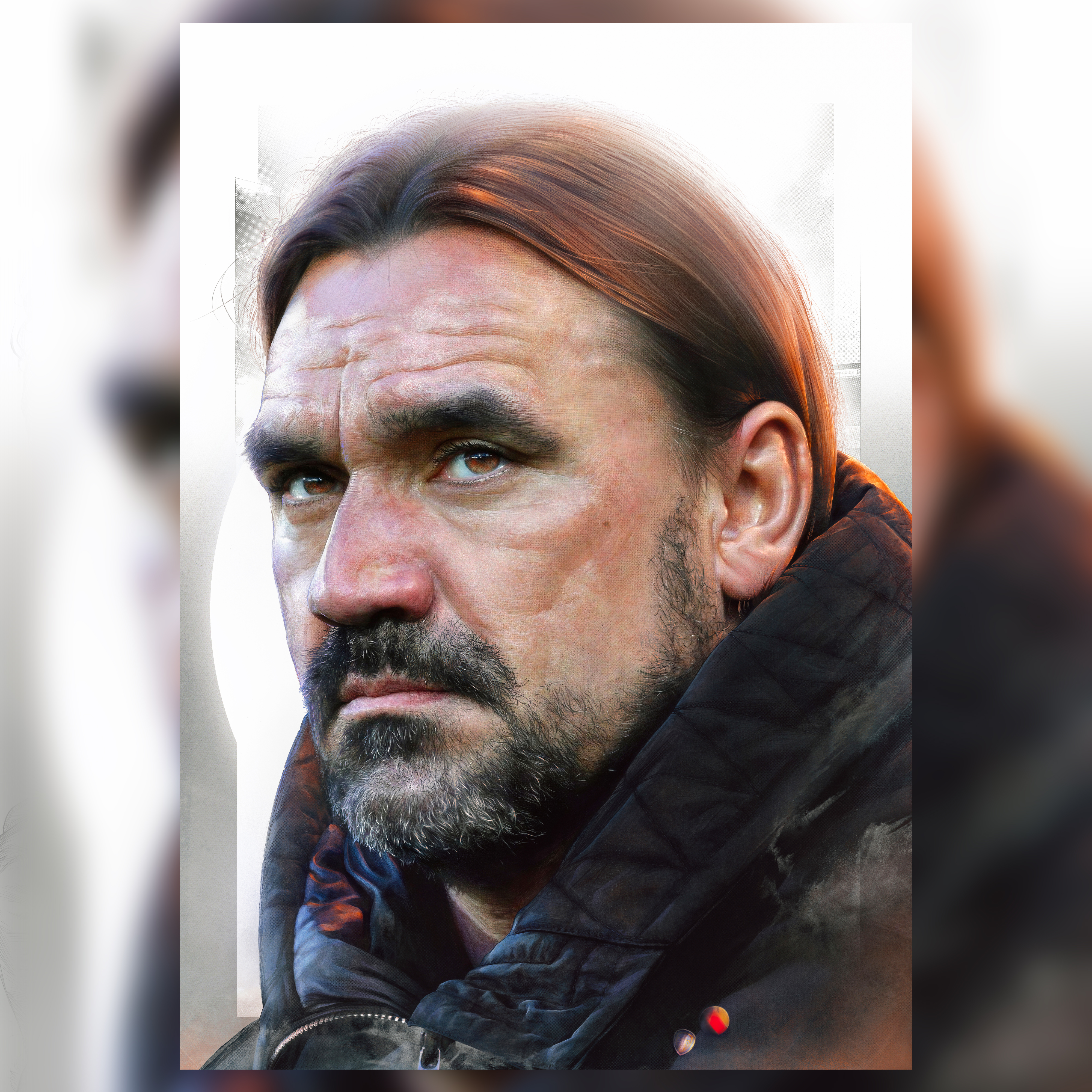 Daniel Farke, Leeds United — illustration by John Tregoning for The Square Ball
