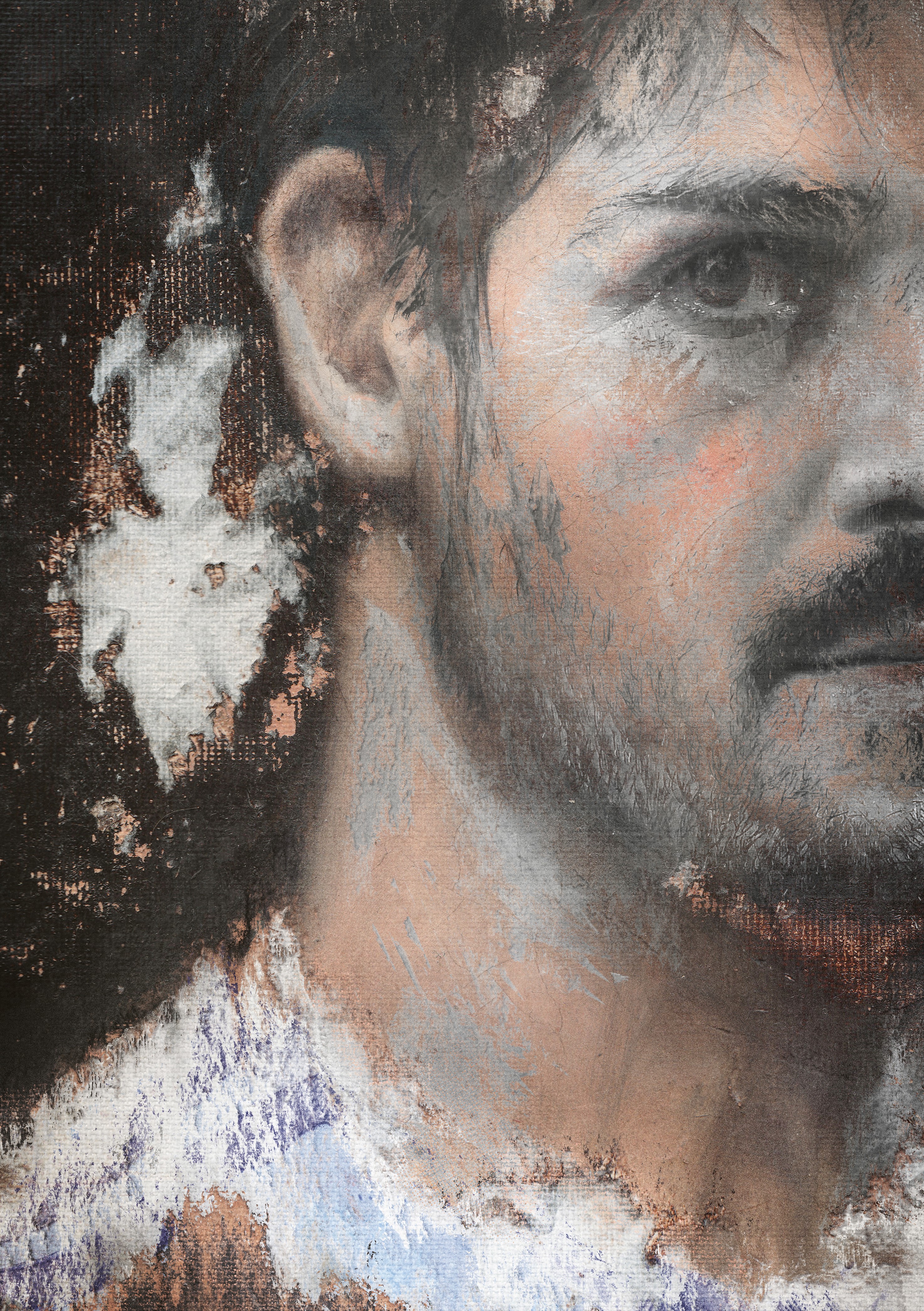 David Villa, Spain — illustration by John Tregoning