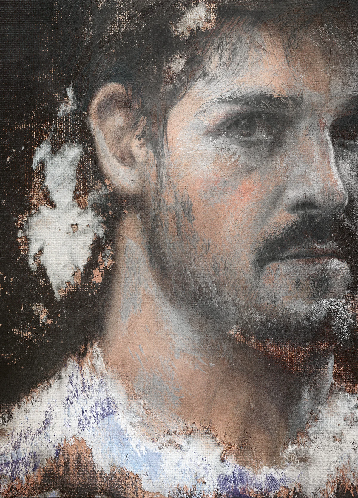 David Villa, Spain — illustration by John Tregoning