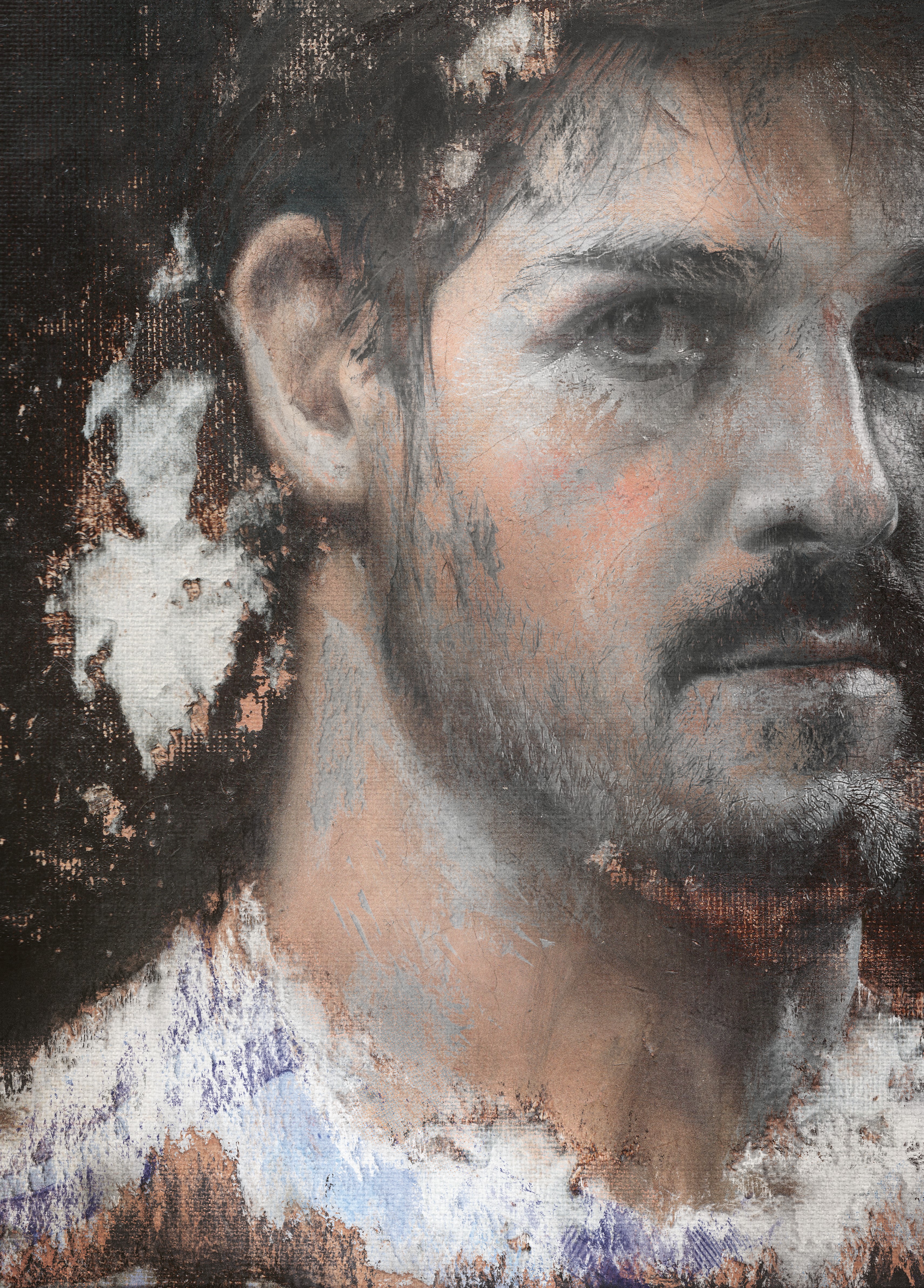 David Villa, Spain — illustration by John Tregoning
