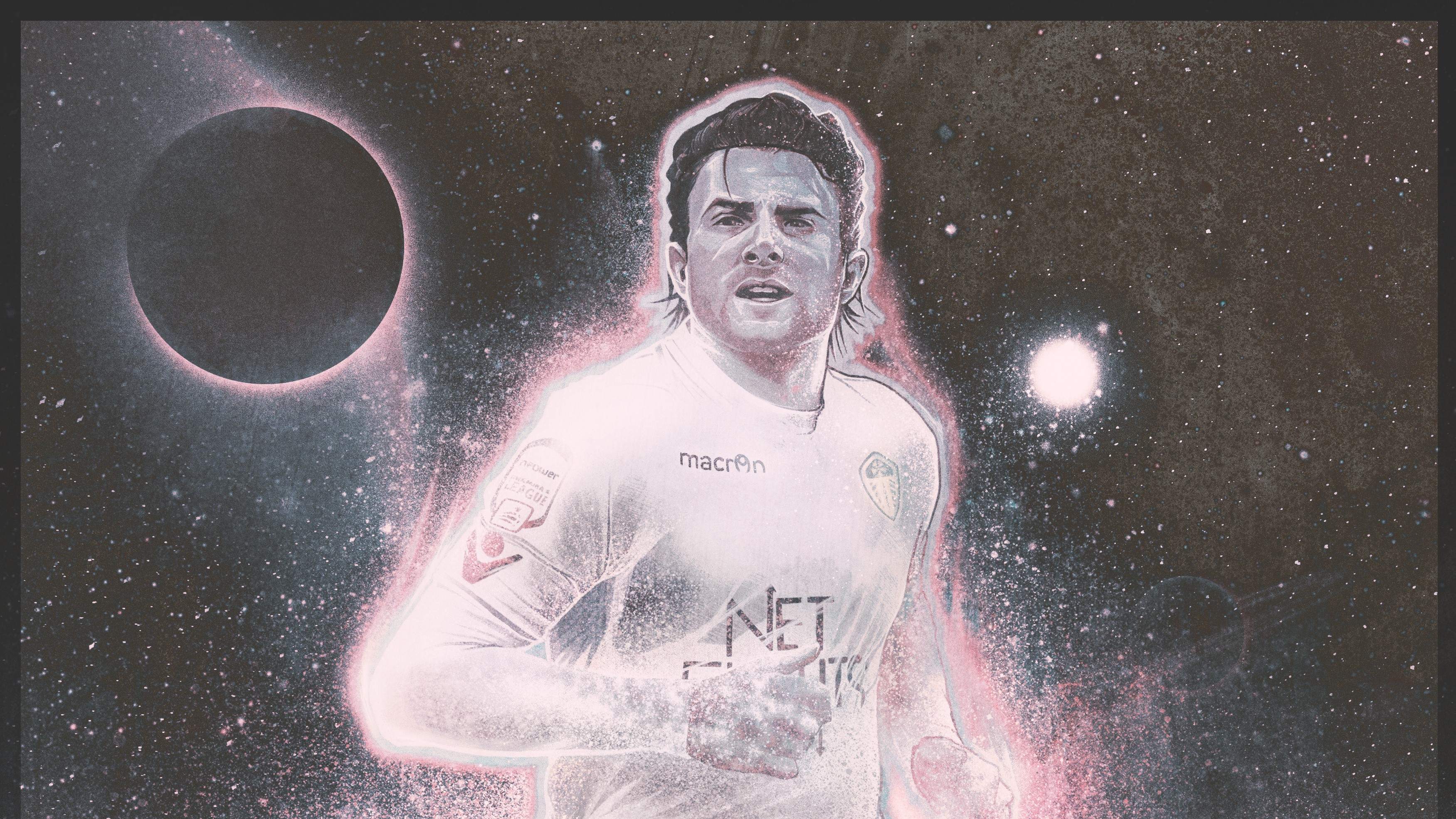 Davide Somma, Leeds United — illustration by John Tregoning for The Square Ball
