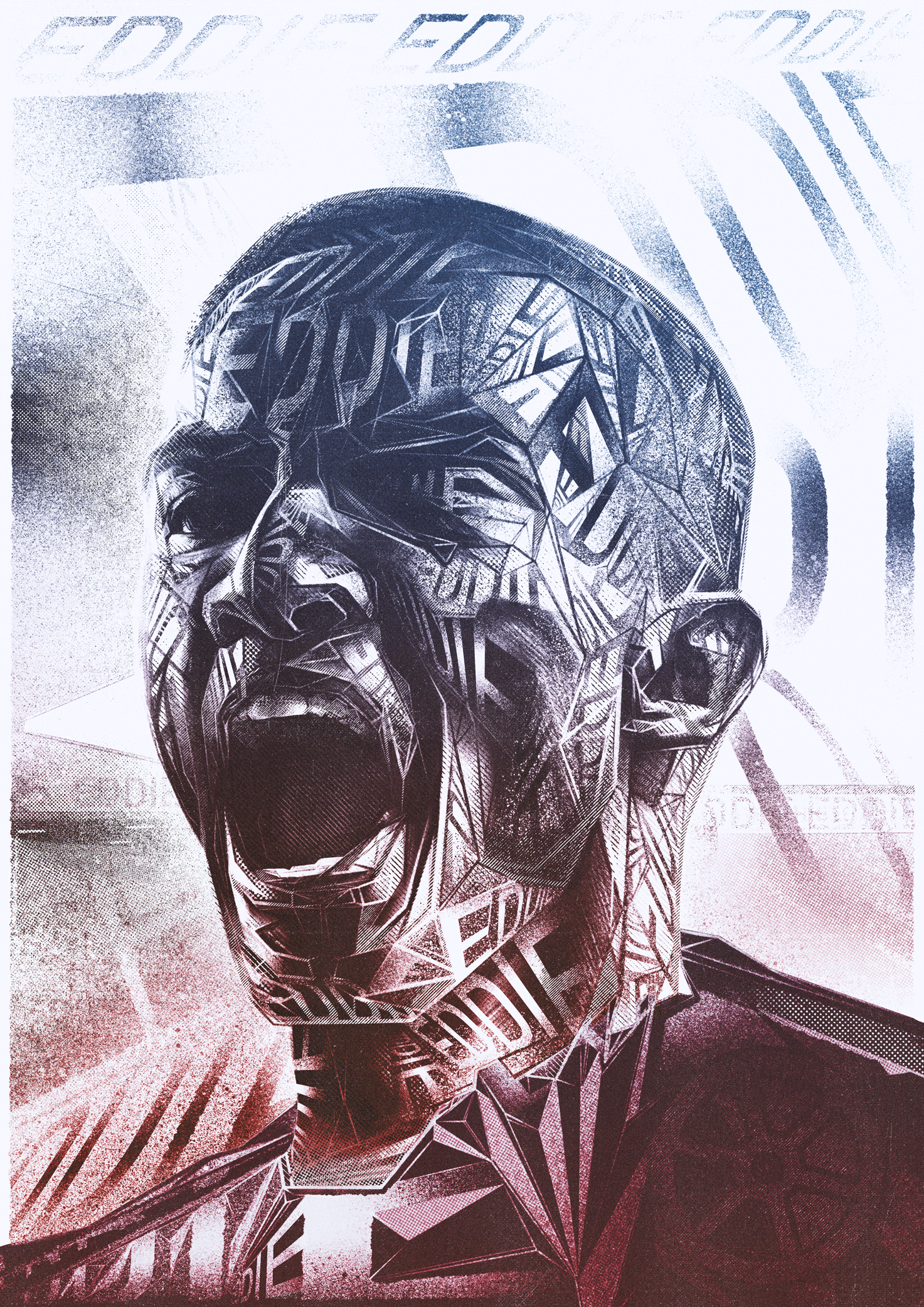 Eddie Nketiah, Leeds United — illustration by John Tregoning for The Square Ball — view 2