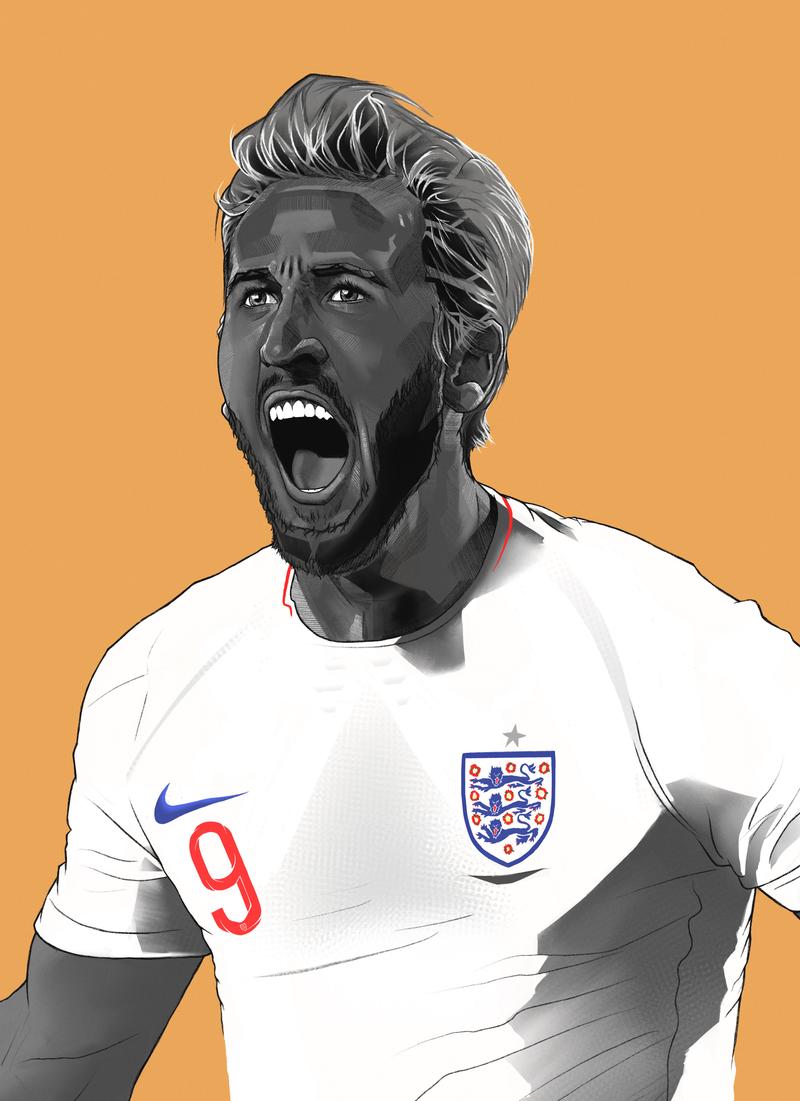 England national football team — illustration by John Tregoning