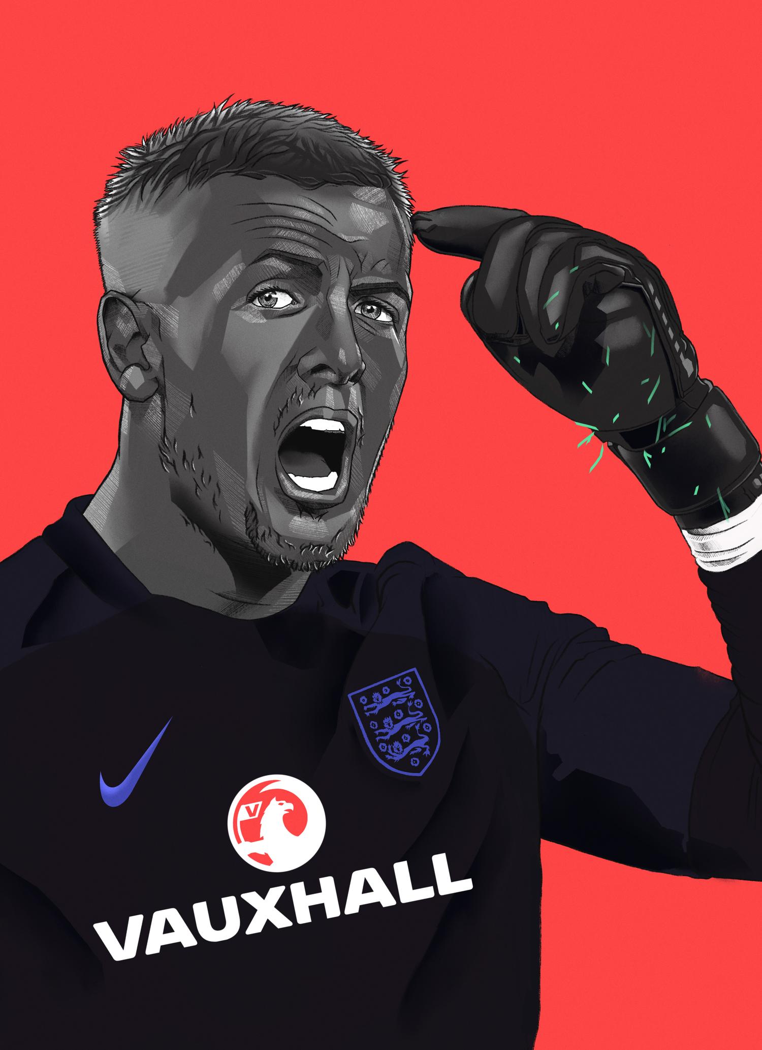 England national football team — illustration by John Tregoning — view 2