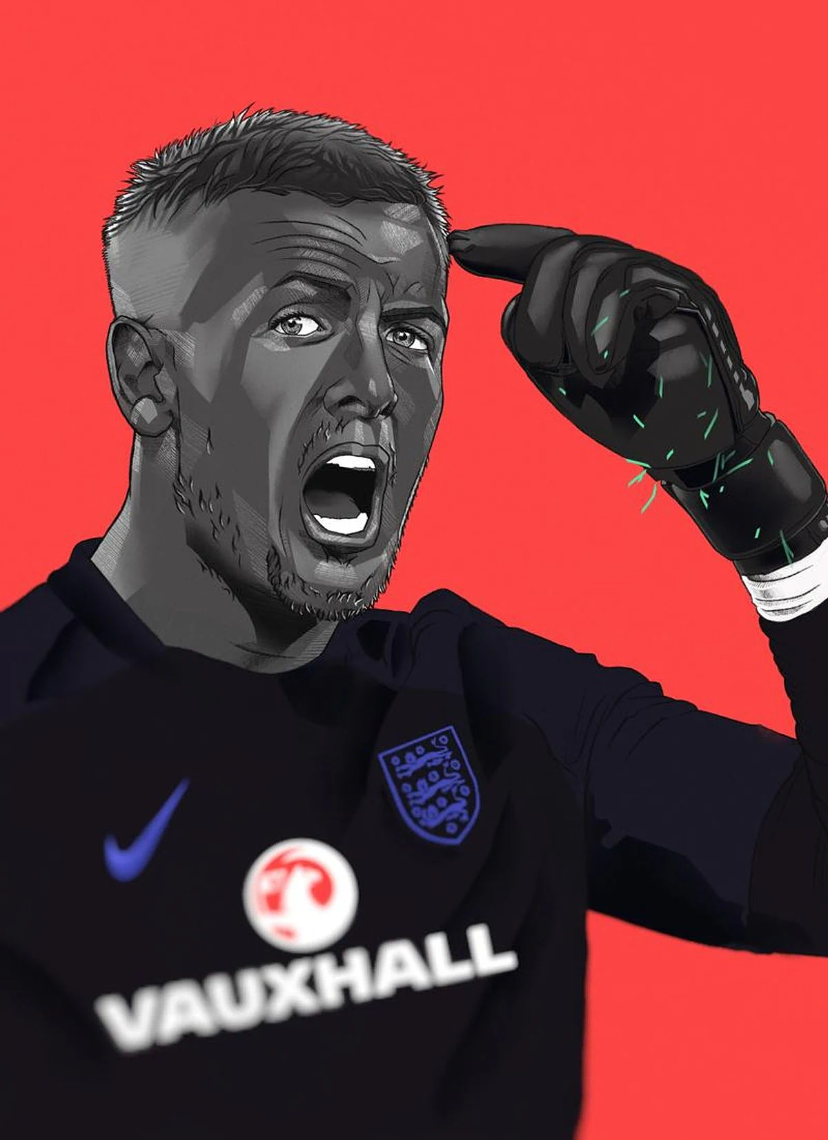 England national football team — illustration by John Tregoning