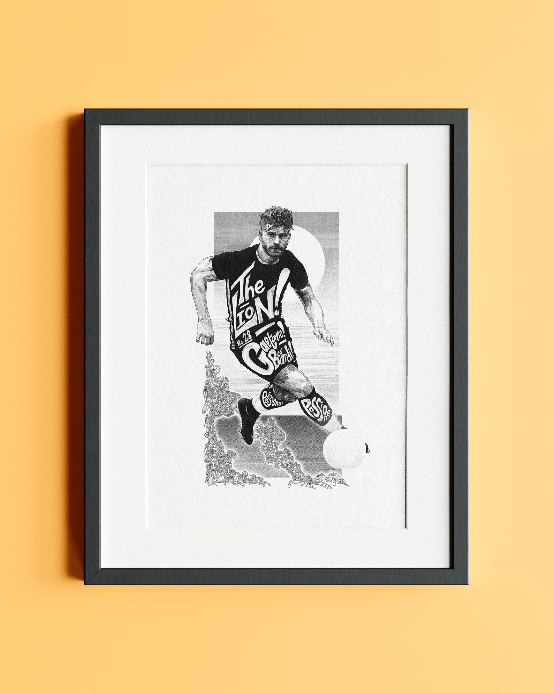Gaetano Berardi, Leeds United — illustration by John Tregoning for Leeds That