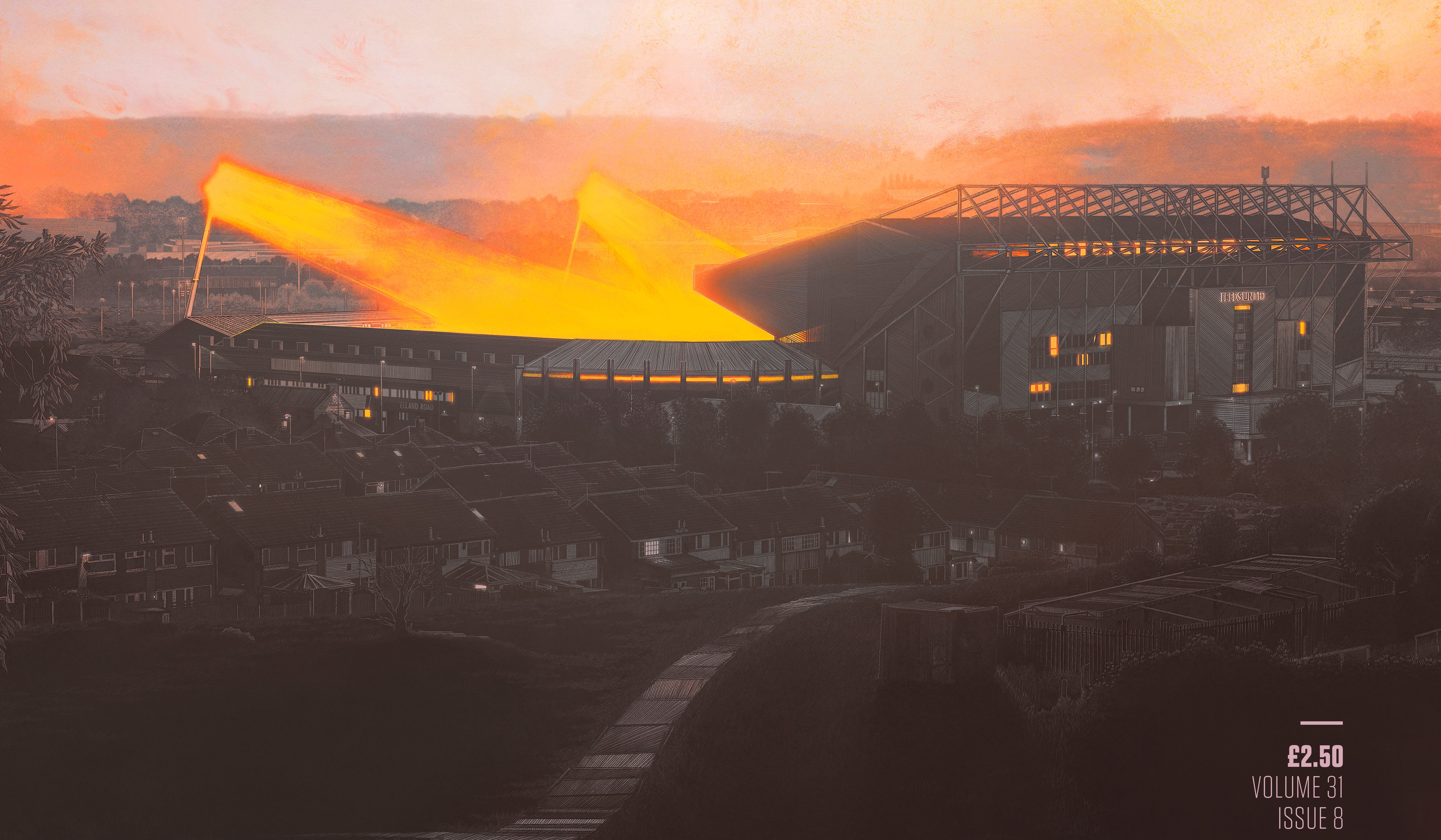 Elland Road, Leeds United — illustration by John Tregoning for The Square Ball — view 8