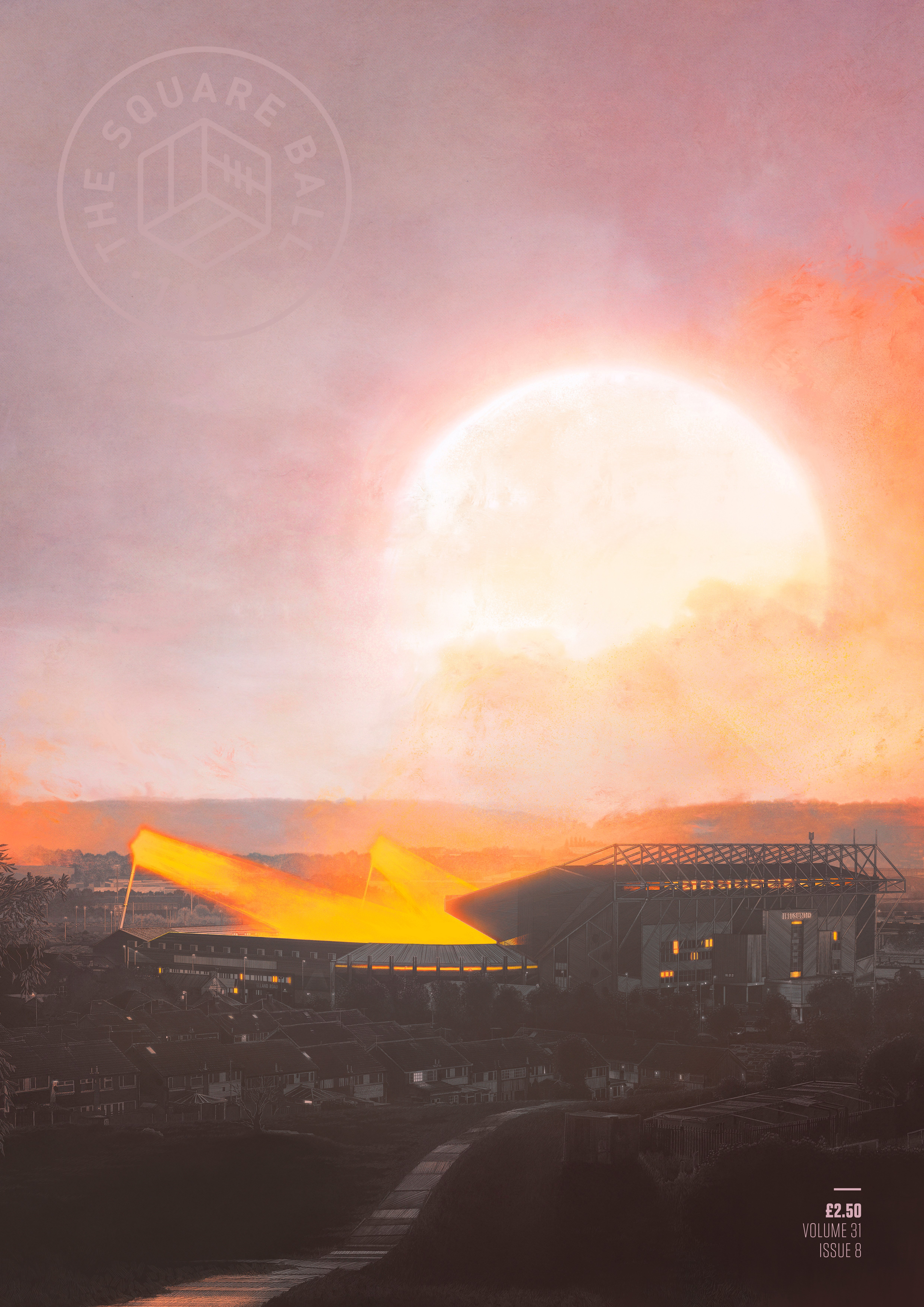 Elland Road, Leeds United — illustration by John Tregoning for The Square Ball — view 2