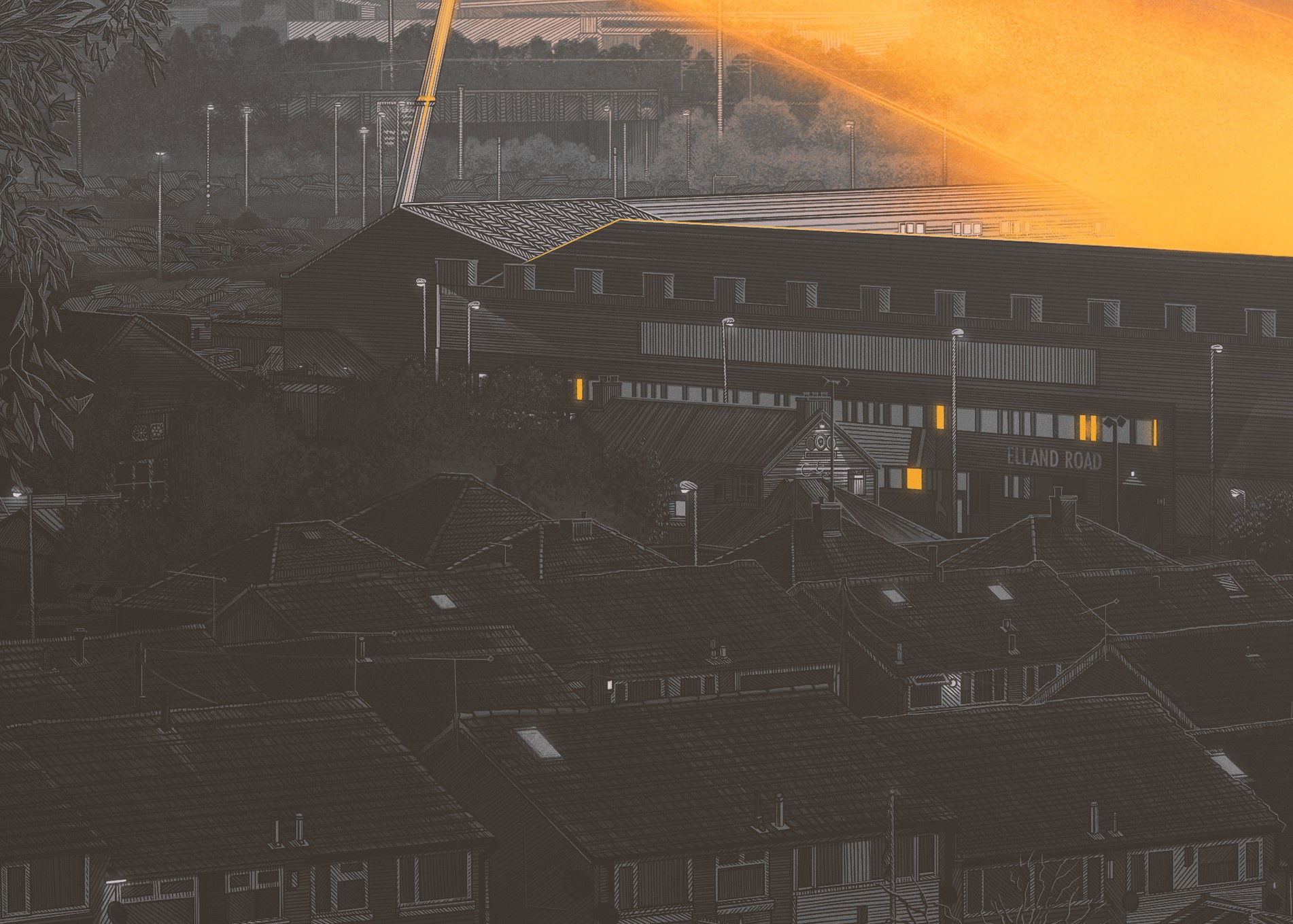 Elland Road, Leeds United — illustration by John Tregoning for The Square Ball — view 10