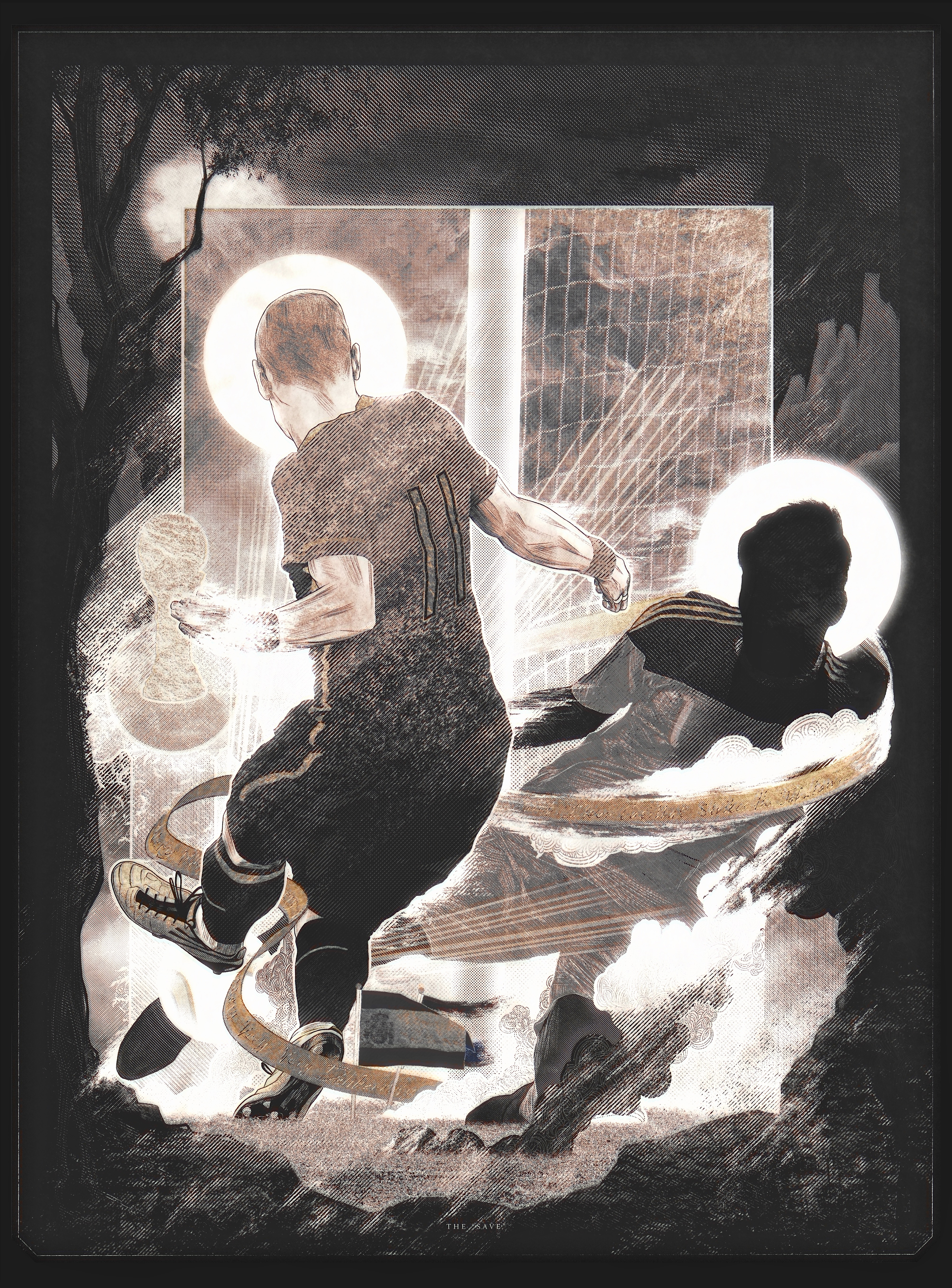 Iker Casillas, Spain, Real Madrid — illustration by John Tregoning for NPLH Magazine — view 2