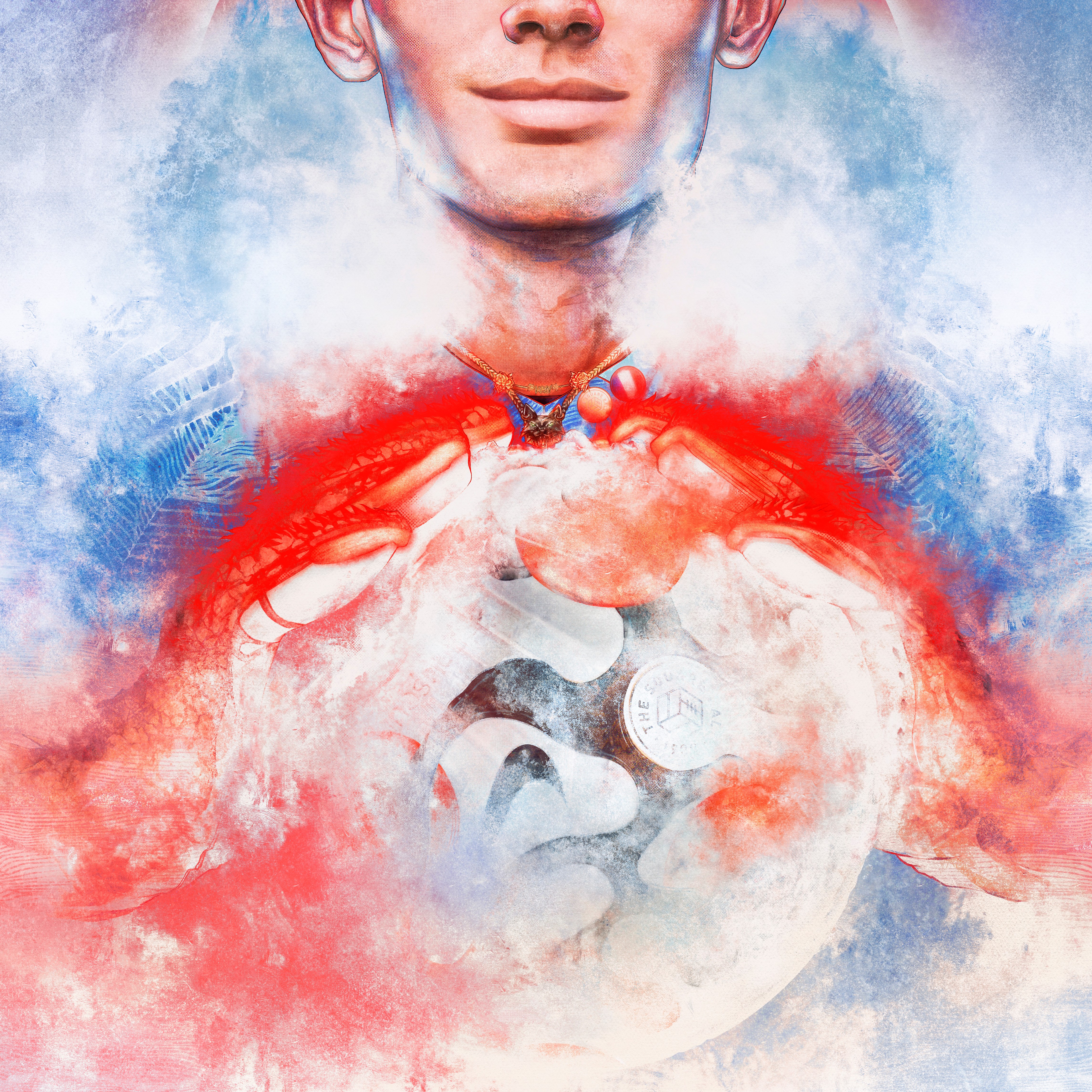Illan Meslier, Leeds United — illustration by John Tregoning for The Square Ball — view 2