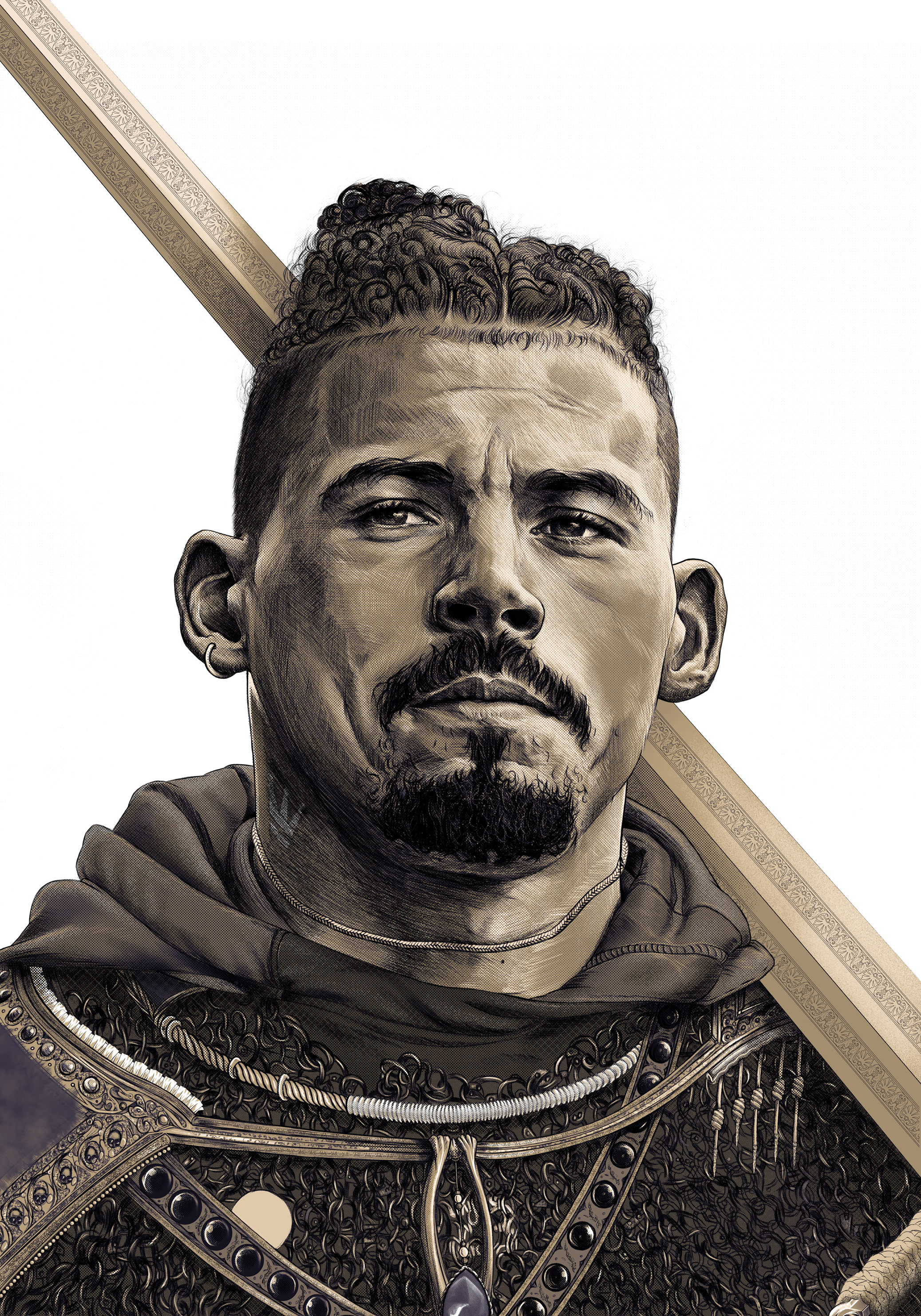 Gradient map applied to Kalvin Phillips drawing