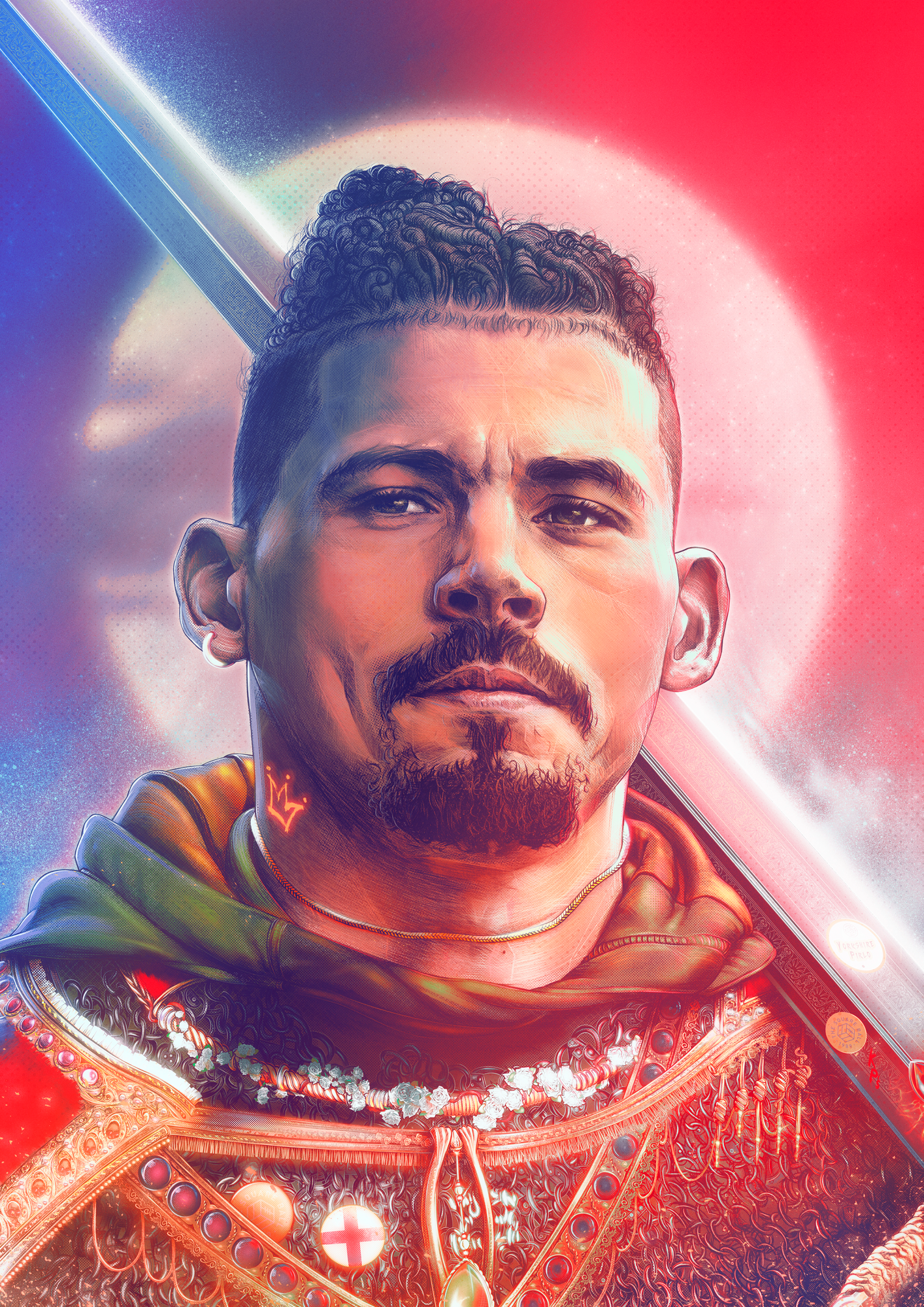 Kalvin Phillips, Leeds United, England — illustration by John Tregoning for The Square Ball — view 14
