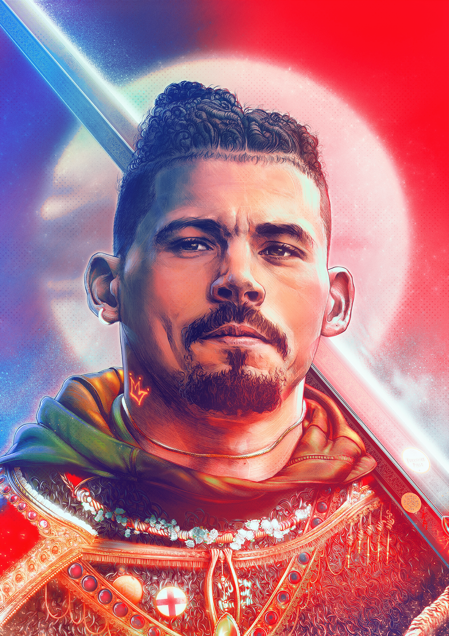 Kalvin Phillips, Leeds United, England — illustration by John Tregoning for The Square Ball