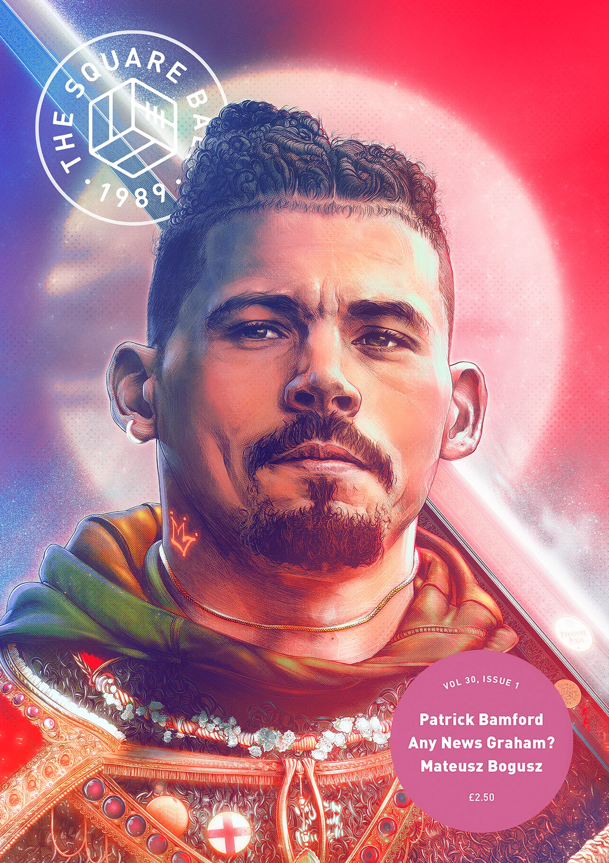 Kalvin Phillips, Leeds United, England — illustration by John Tregoning for The Square Ball