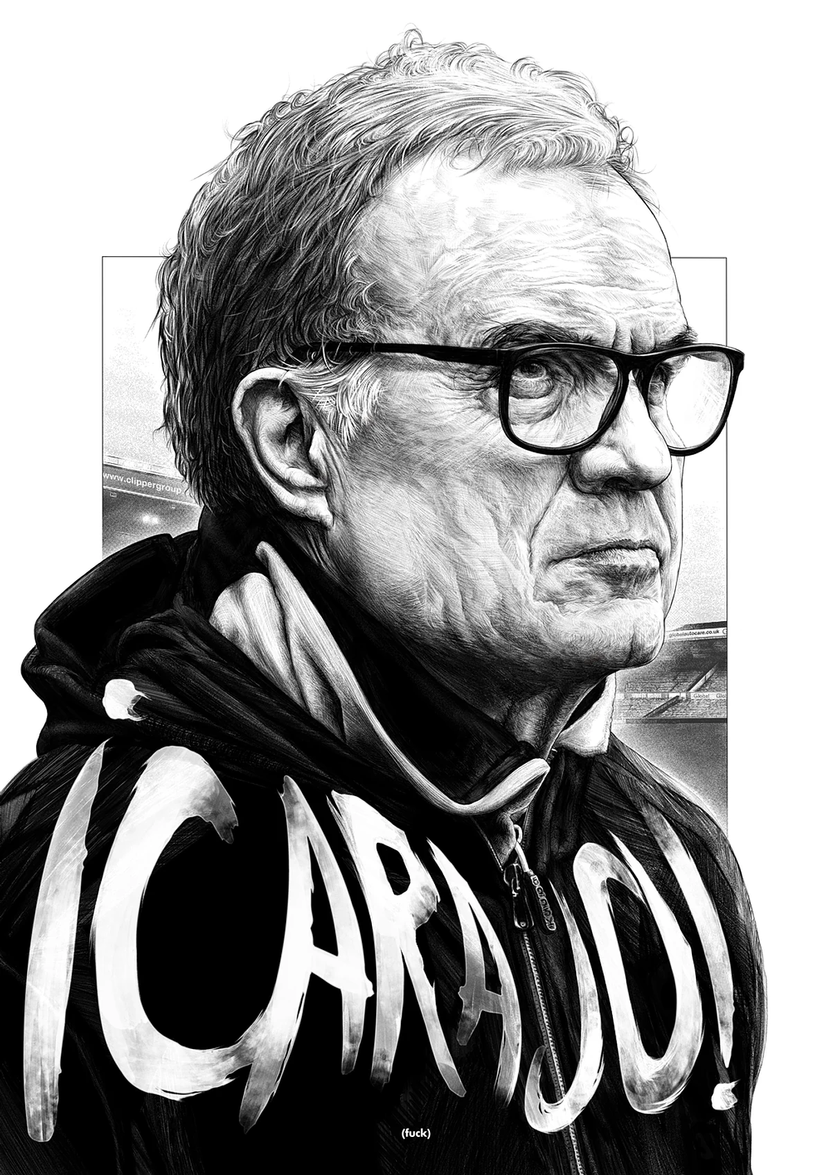 Marcelo Bielsa, Leeds United — illustration by John Tregoning