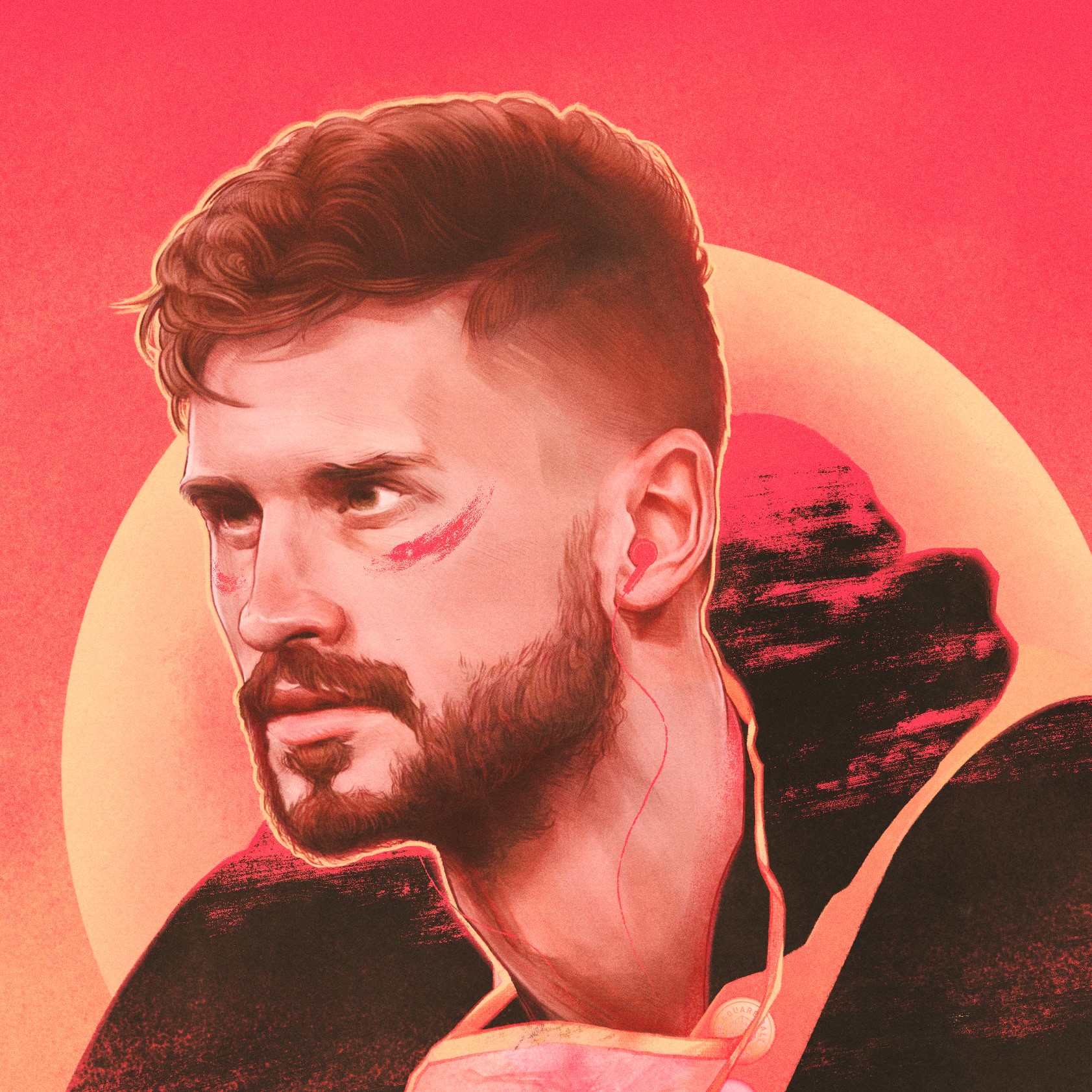 Mateusz Klich, Leeds United — illustration by John Tregoning for The Square Ball — view 4
