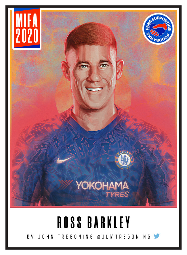 Ross Barkley, England — illustration by John Tregoning for MIFA