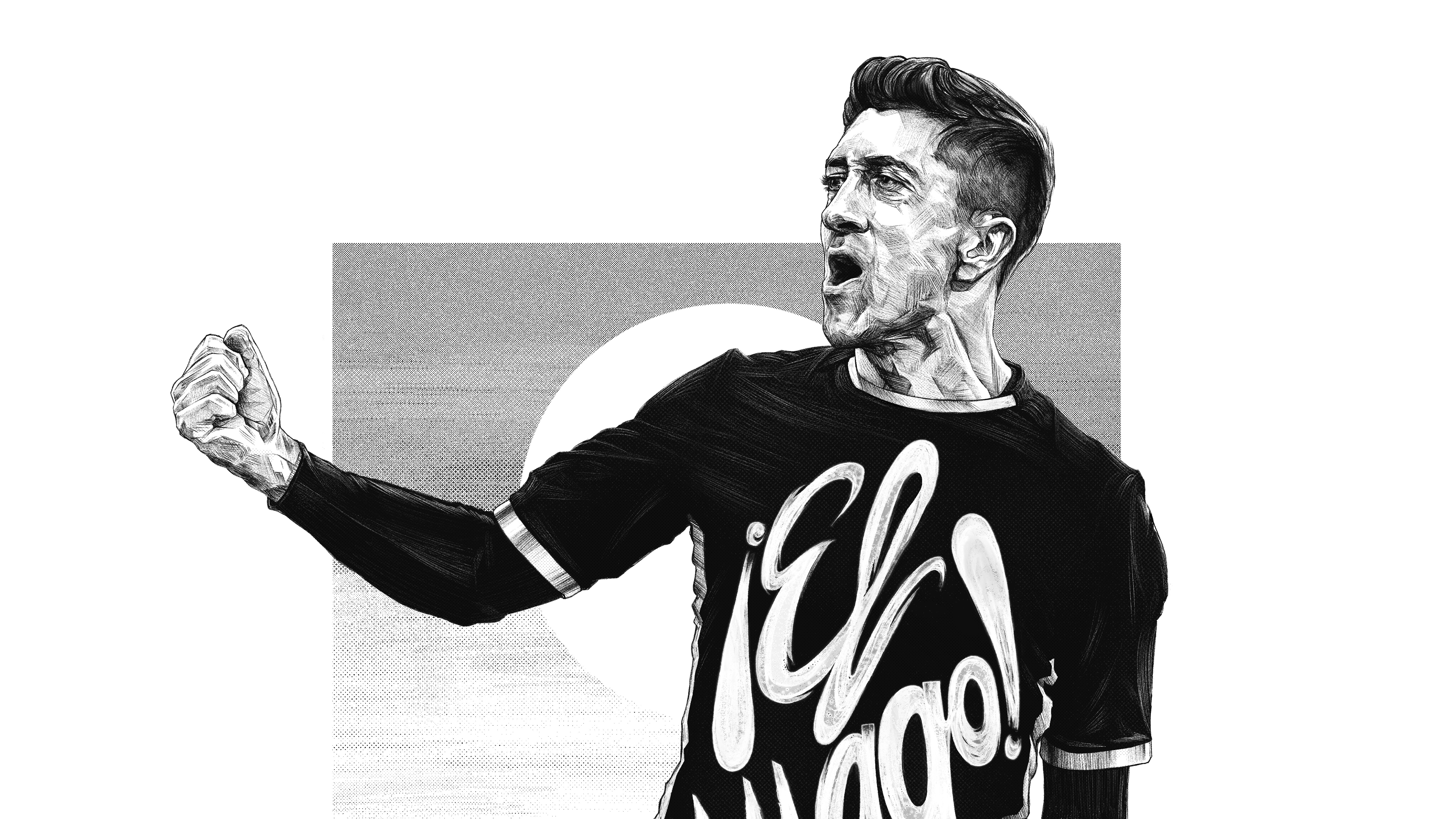 Pablo Hernández, Leeds United — illustration by John Tregoning — view 4