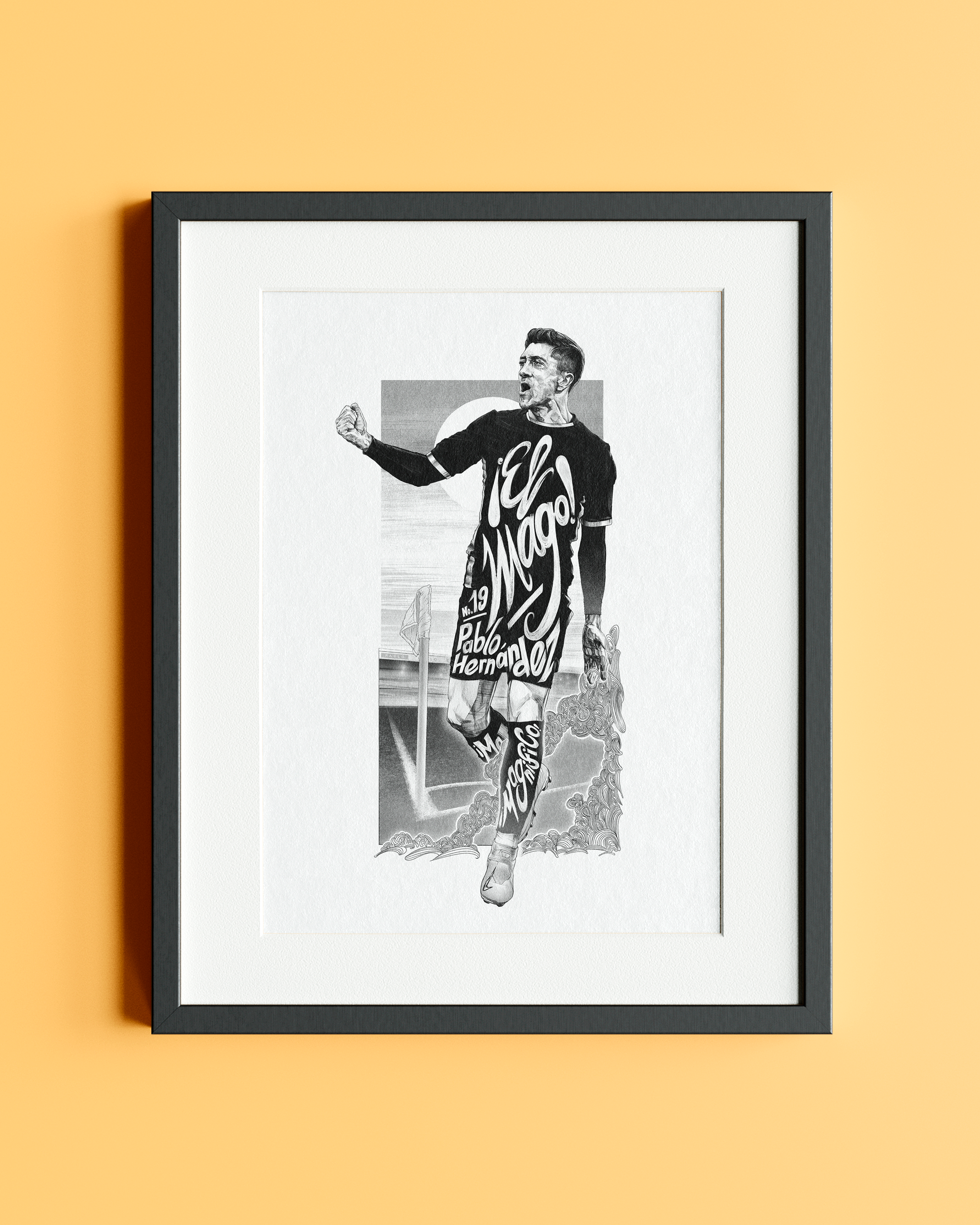 Pablo Hernández, Leeds United — illustration by John Tregoning