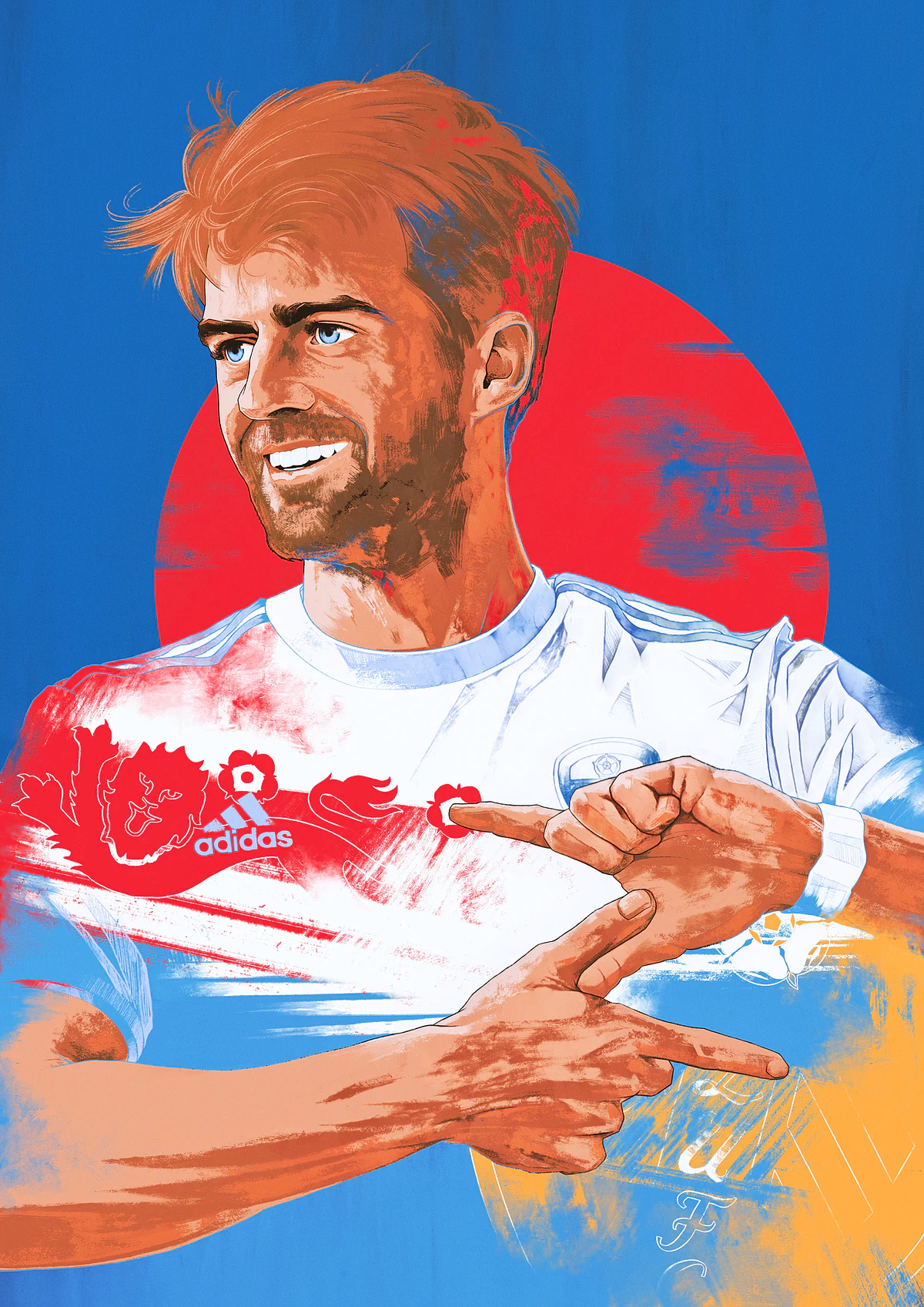 Patrick Bamford X England TSB Summer Special — illustration by John Tregoning