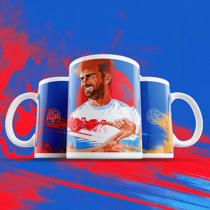 Patrick Bamford, England, Leeds United — illustration by John Tregoning for The Square Ball