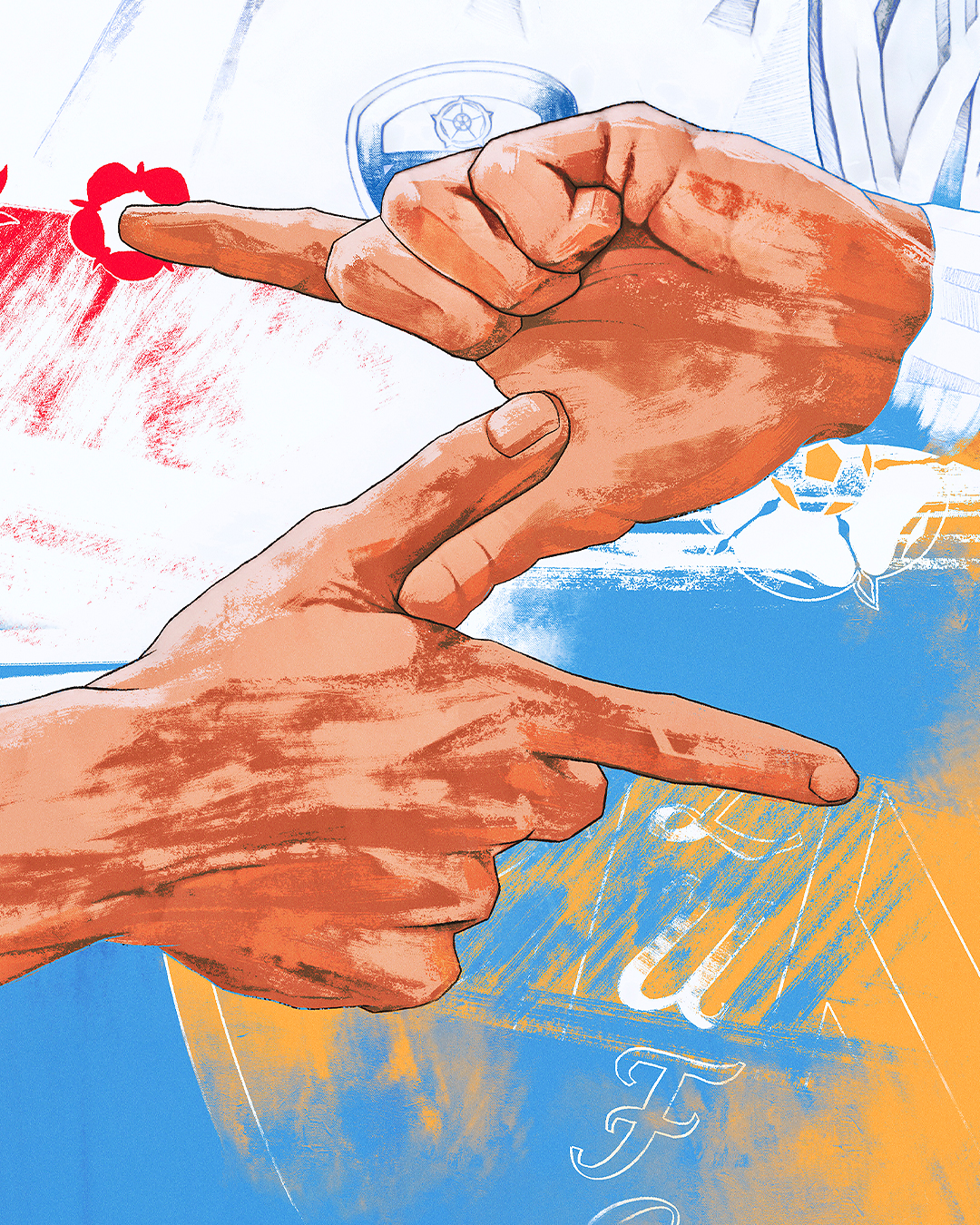 Patrick Bamford, England, Leeds United — illustration by John Tregoning for The Square Ball — view 10