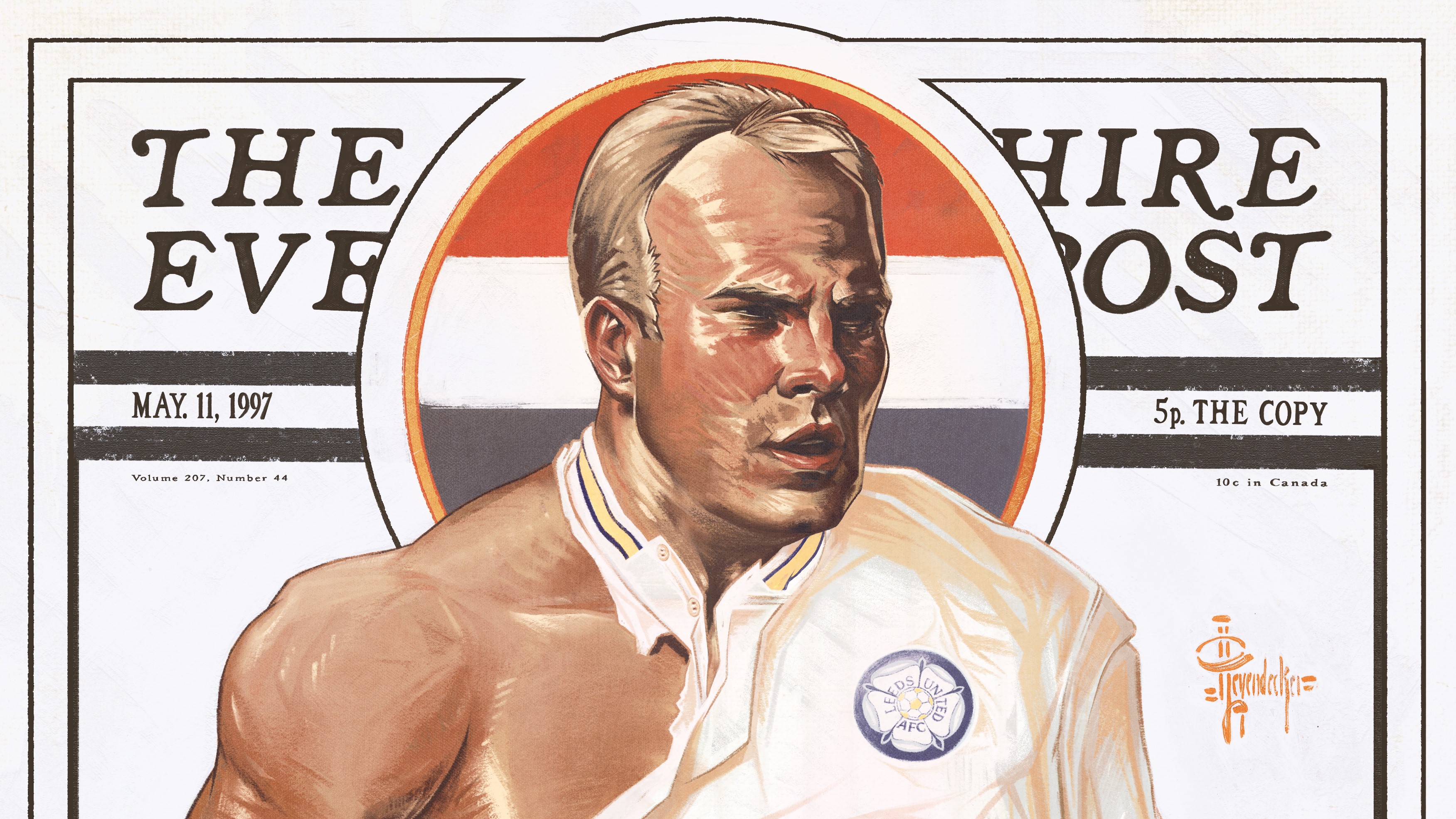 Robert Molenaar, Leeds United — illustration by John Tregoning for The Square Ball