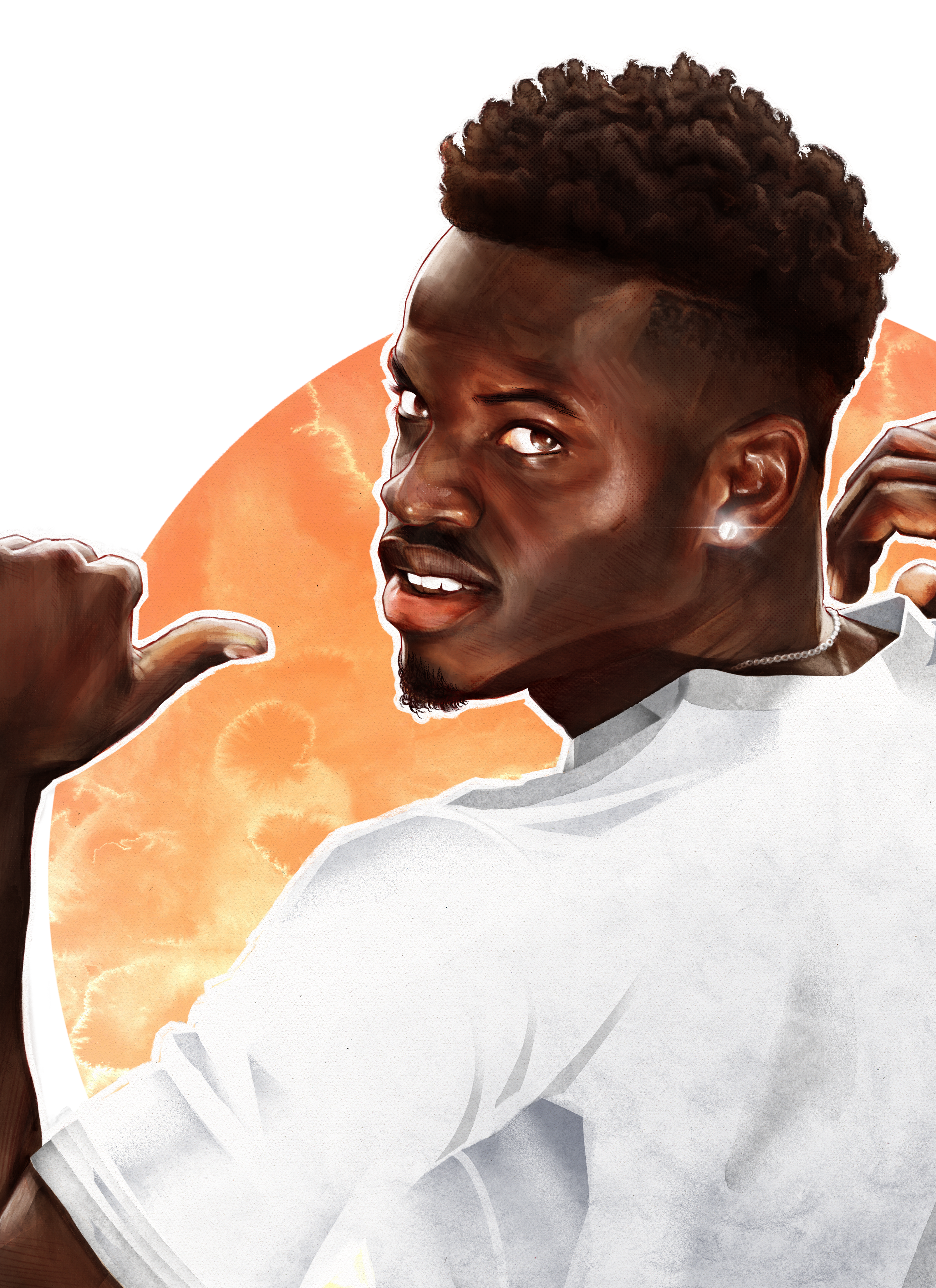 Ronaldo Vieira, Leeds United — illustration by John Tregoning — view 3