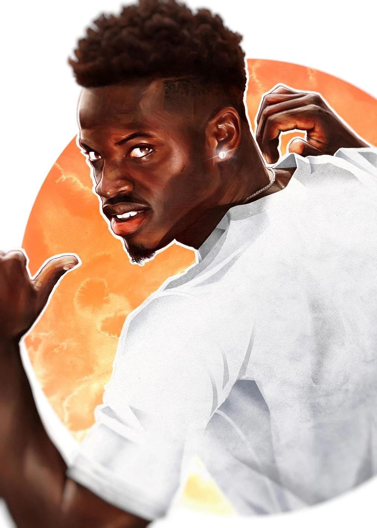 Ronaldo Vieira, Leeds United — illustration by John Tregoning