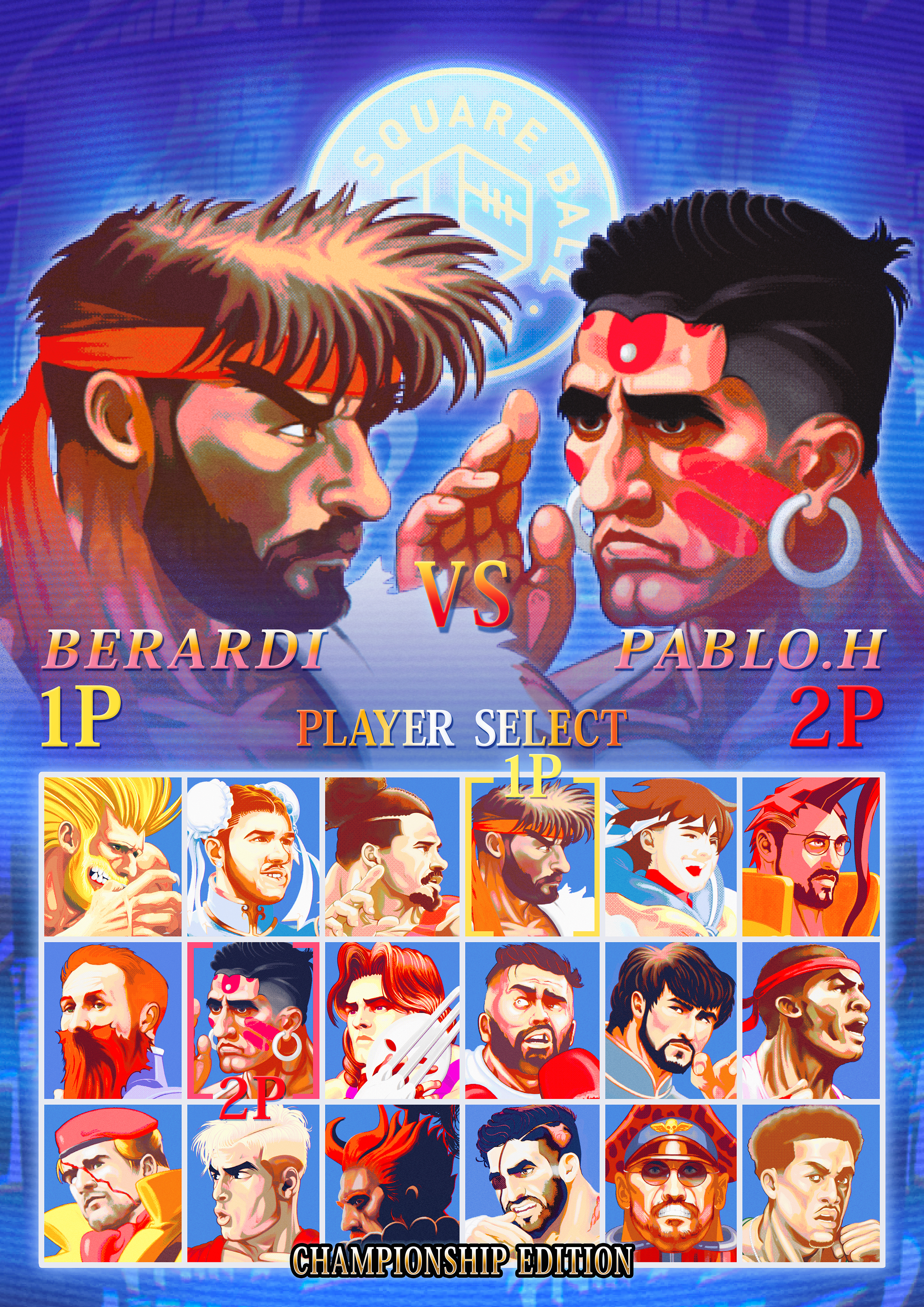 Leeds United, Street Fighter — illustration by John Tregoning for The Square Ball