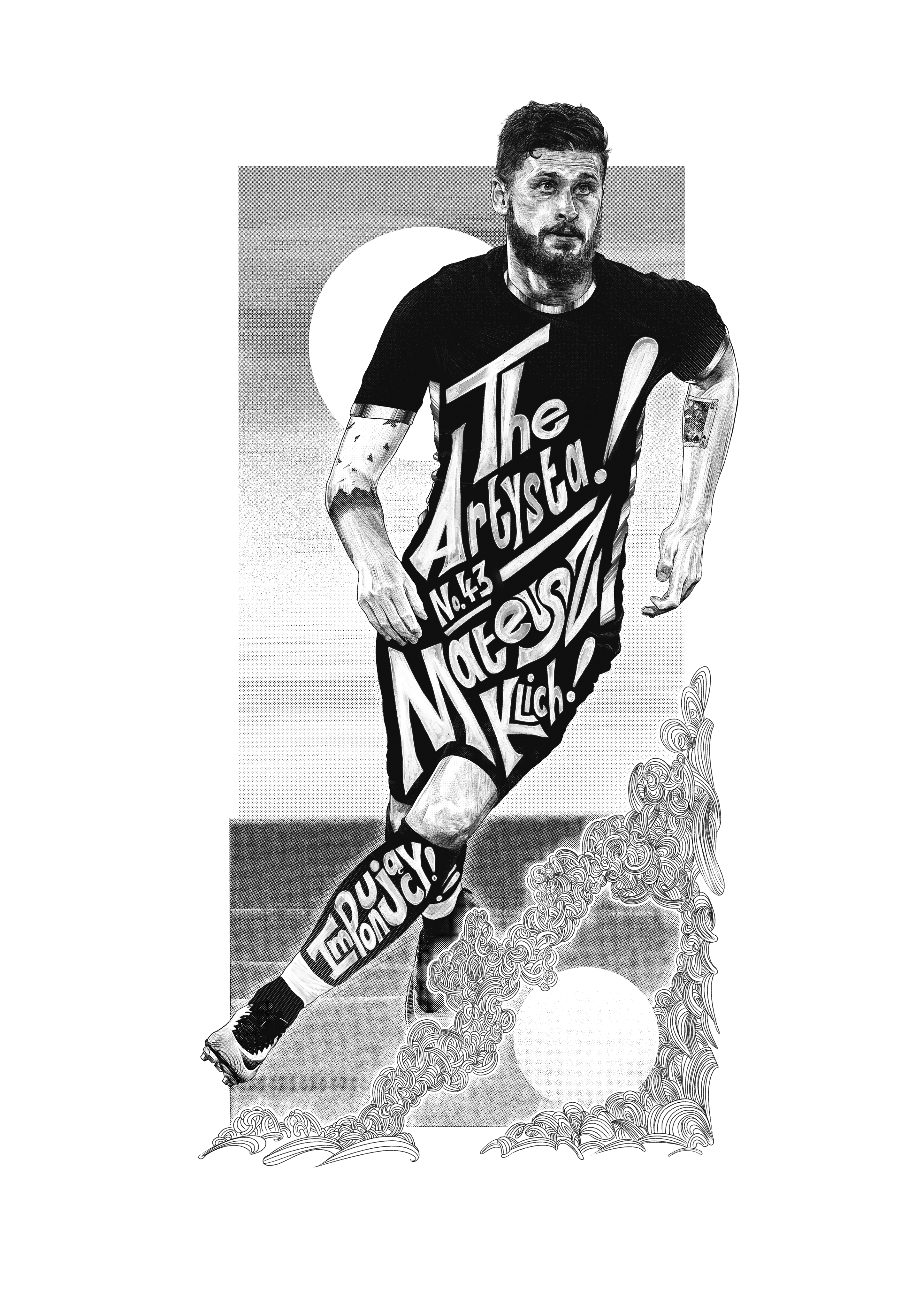 Mateusz Klich, Leeds United — illustration by John Tregoning — view 2