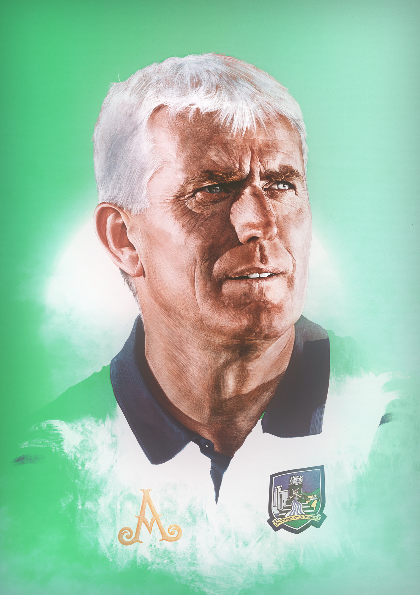 John Kiely, Limerick GAA — illustration by John Tregoning for The Drawn Game — view 2