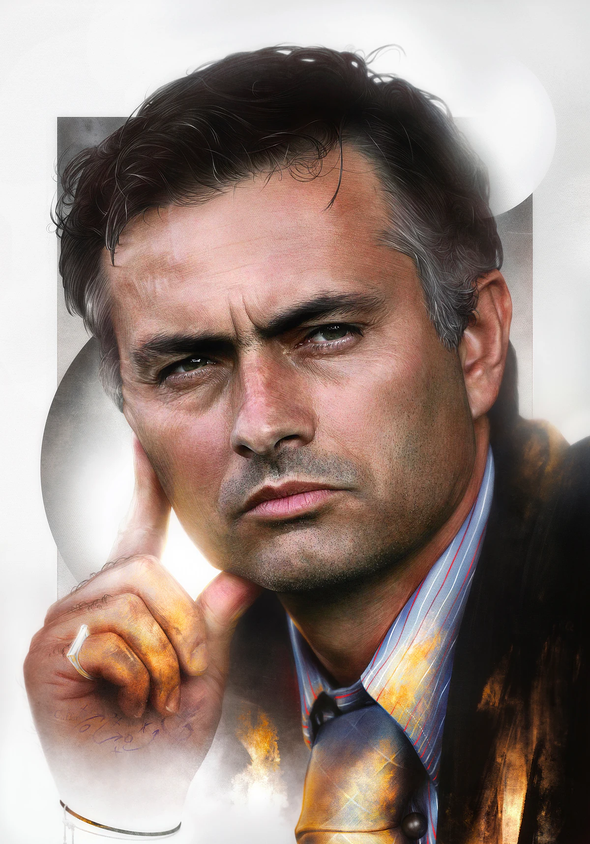 The Gaffer - Jose Mourinho — illustration by John Tregoning