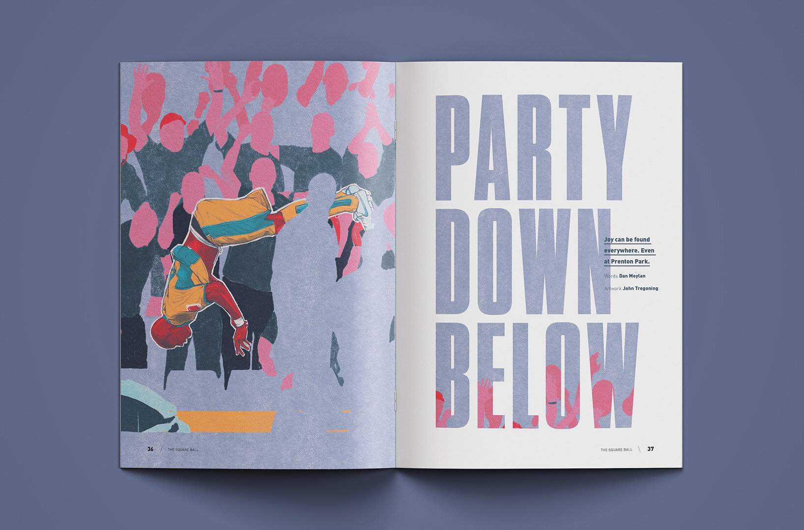 Leeds United — illustration by John Tregoning for The Square Ball — view 2